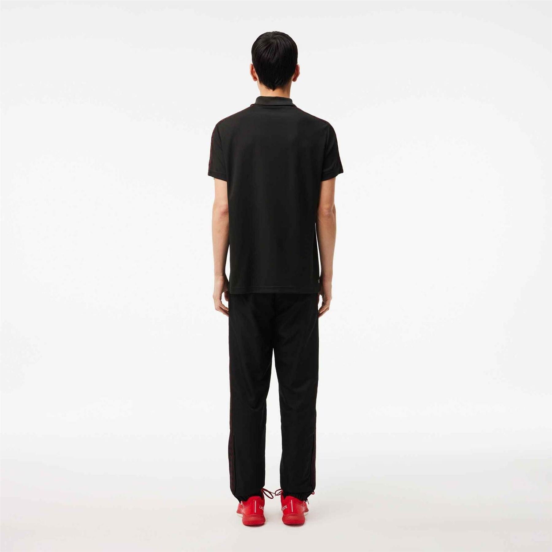 Lacoste Solid Patterned Side Stripes Joggers