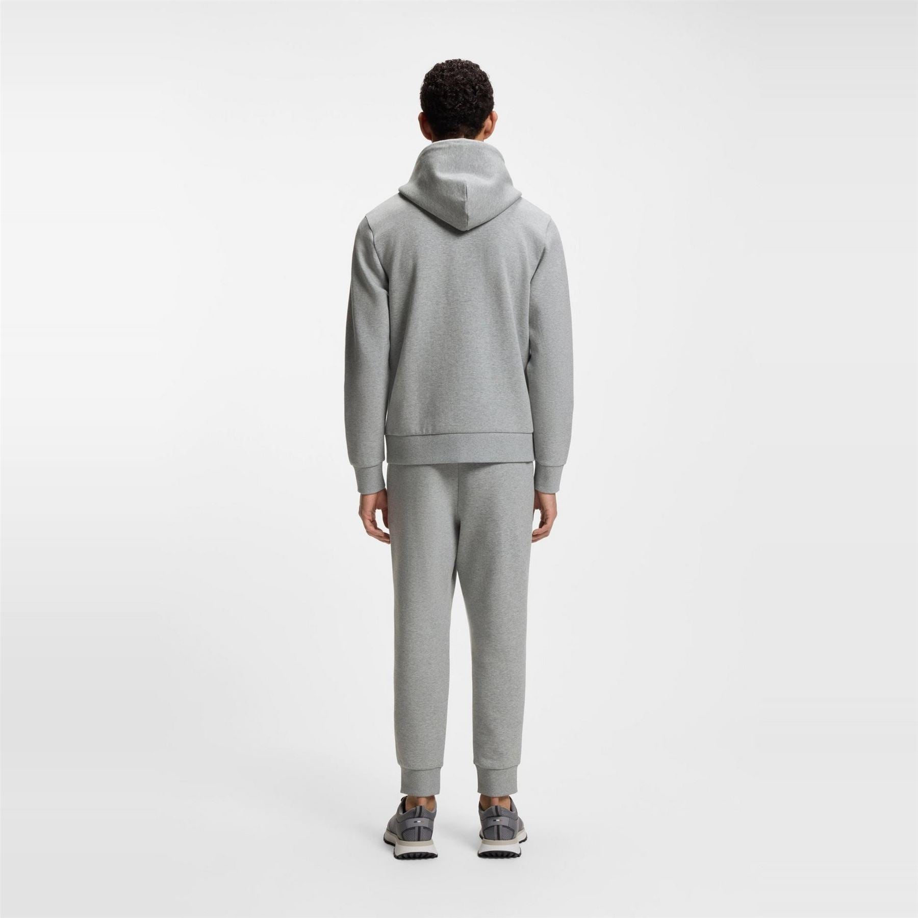 Boss BOSS GREEN Full Zip Hoodie with Adjustable Drawstring Hood   Streamlined Design