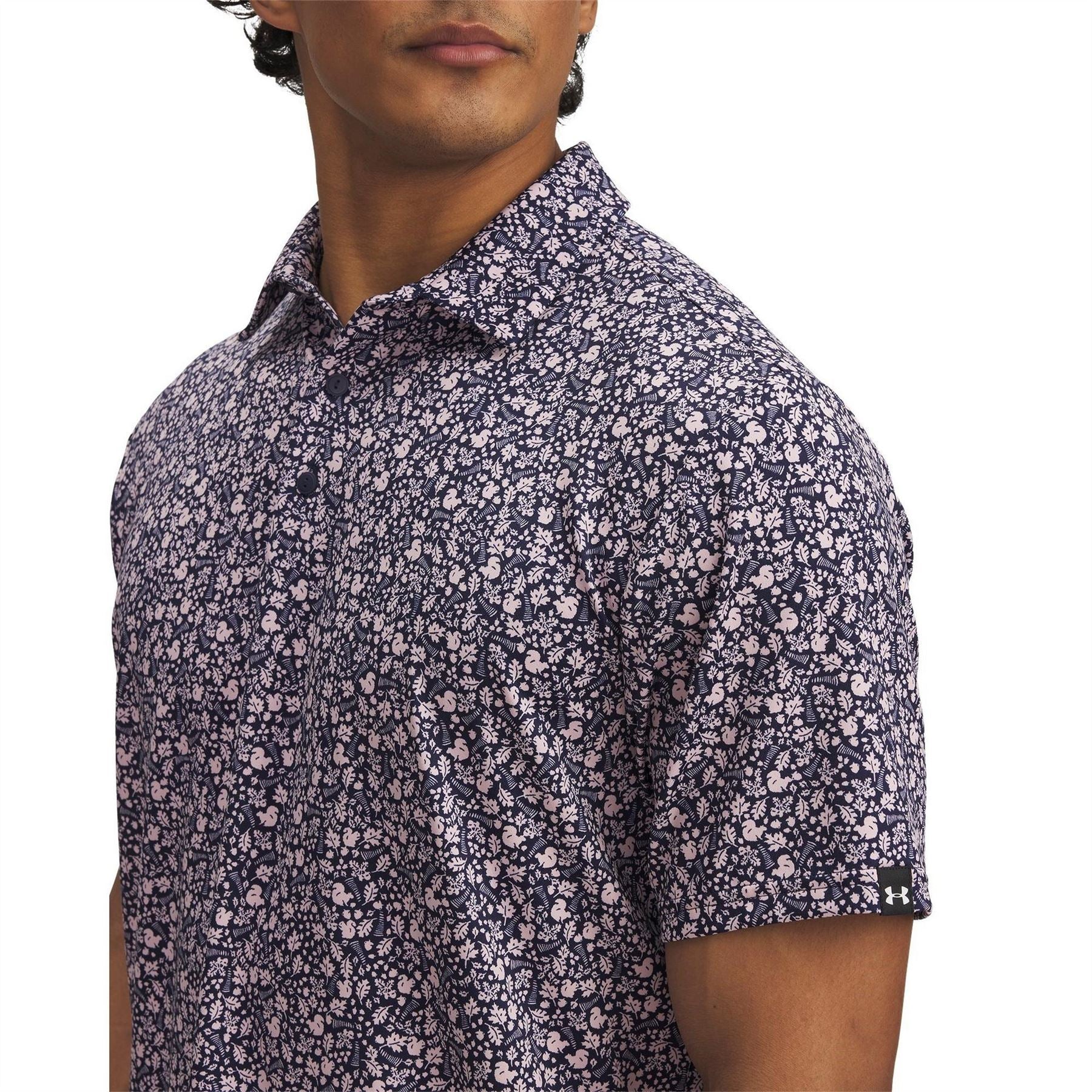 Under Armour Printed Collared Neck Short Sleeve Polo Shirt