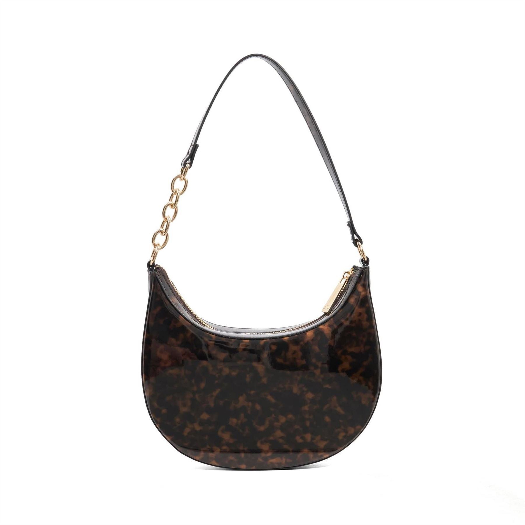 Dune London Diversion Marble Patterned Crescent Hobo Bag