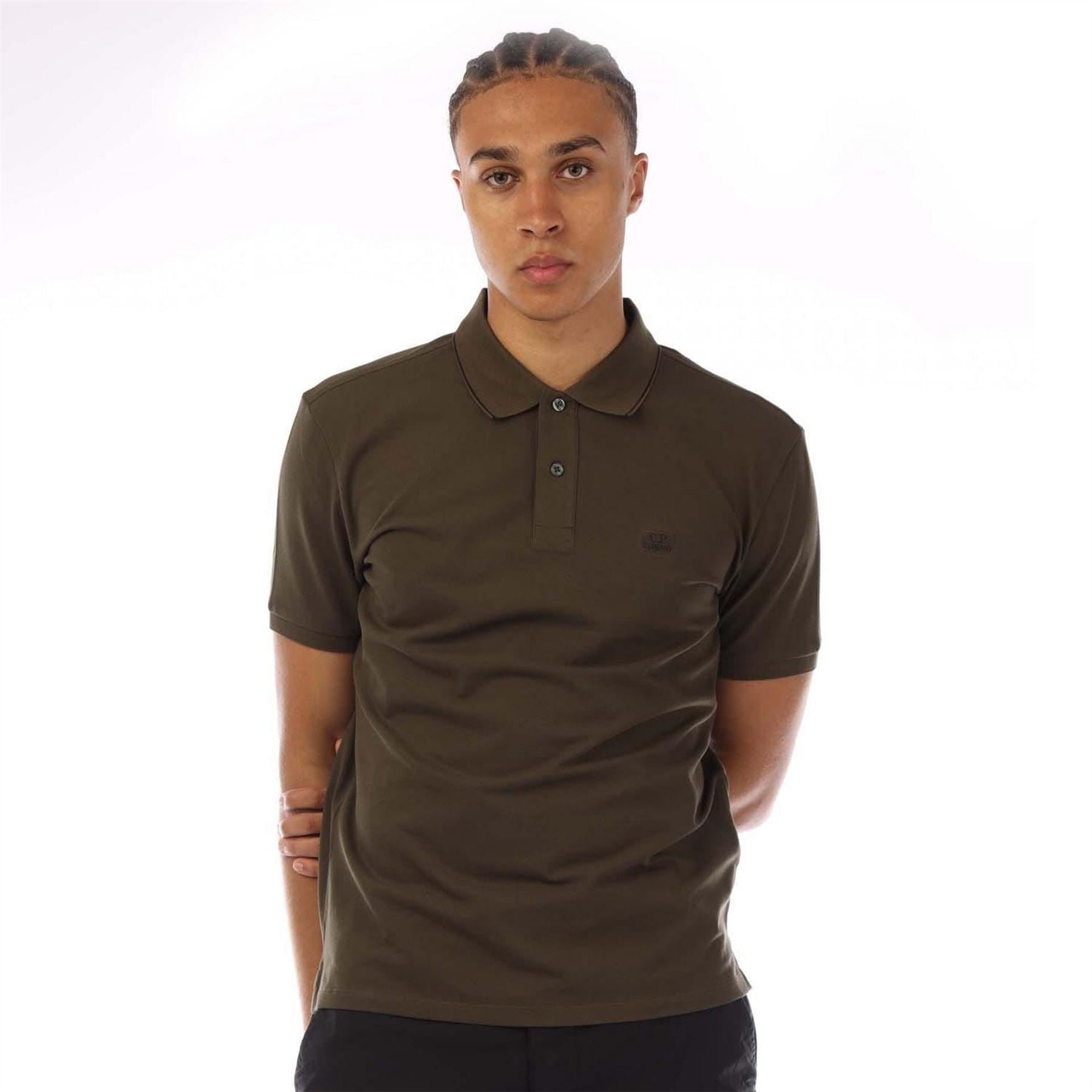 CP Company Piquet Logo Polo Shirt