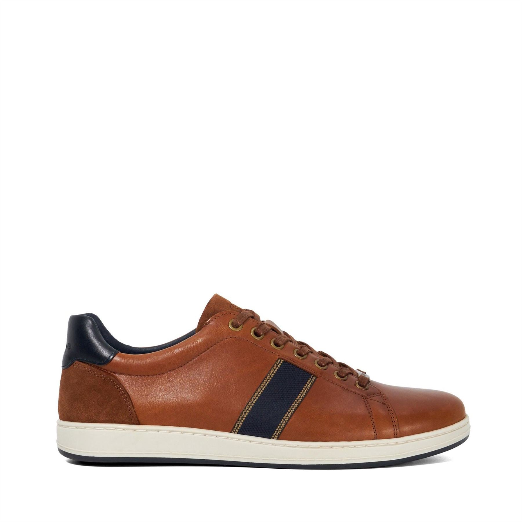 Dune London Lo Trint Stripe Lace Up Canvas Low Top Sneakers