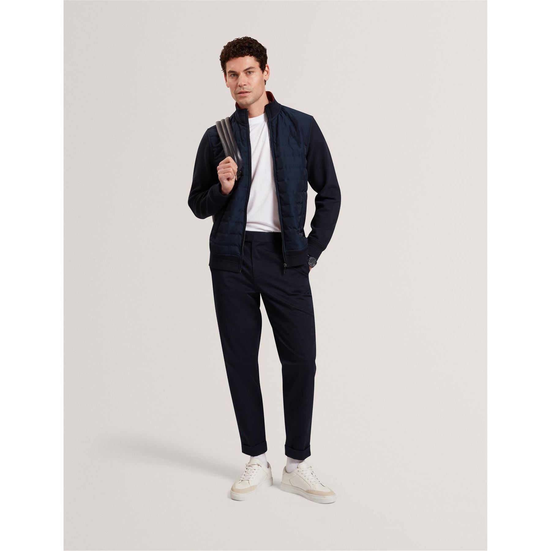 Ted Baker Solid Patterned Slim Tapered Chinos