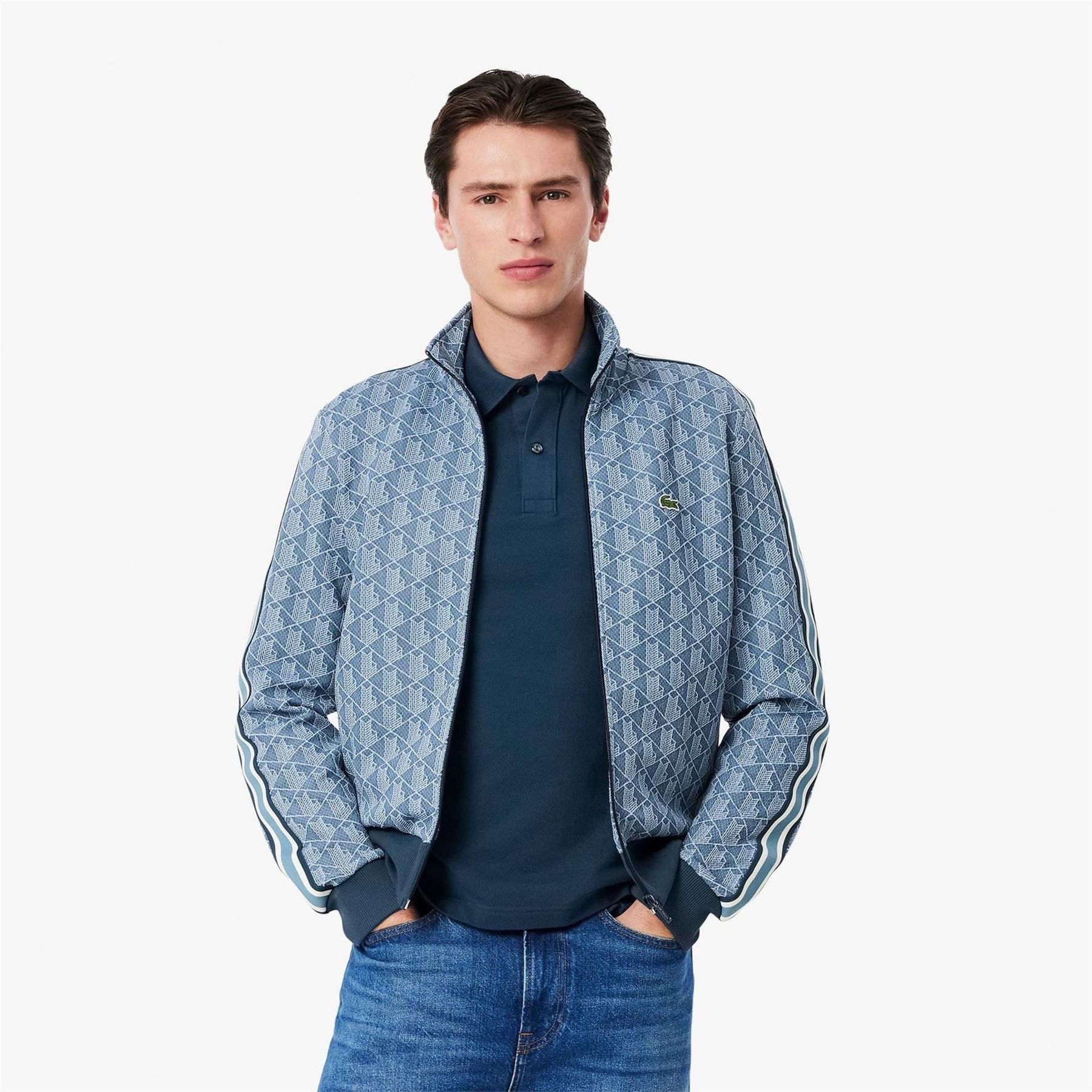 Lacoste Zip Up Jacquard Track Jacket