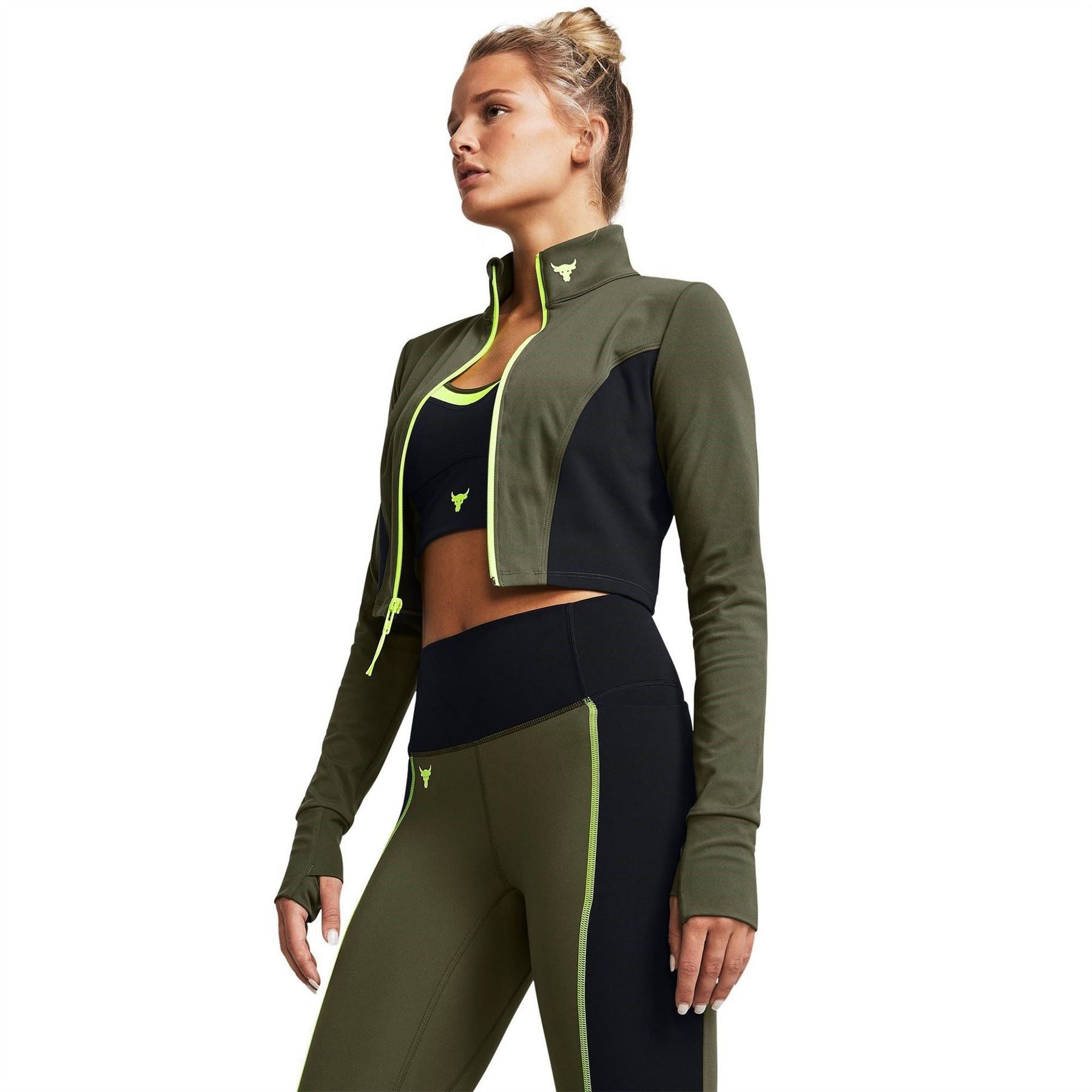 Under Armour Letsgo Cropped Mock Neck Slim Fit Sweatshirt