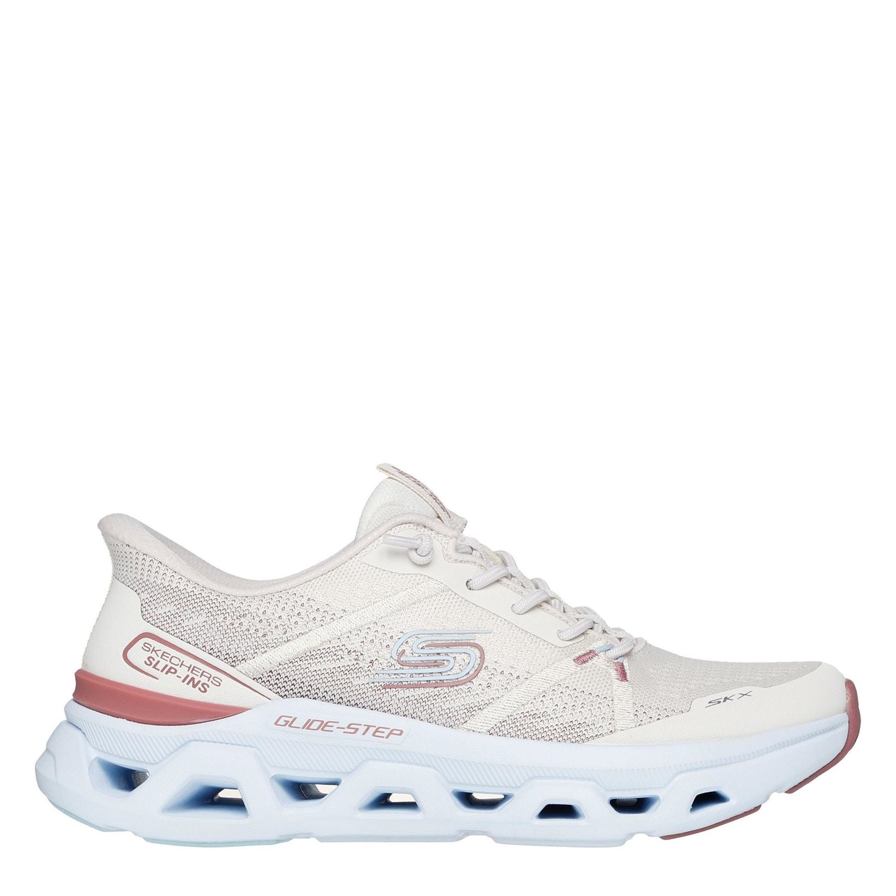 Skechers Womens Mesh Knotted Bungee Slip On Trainers