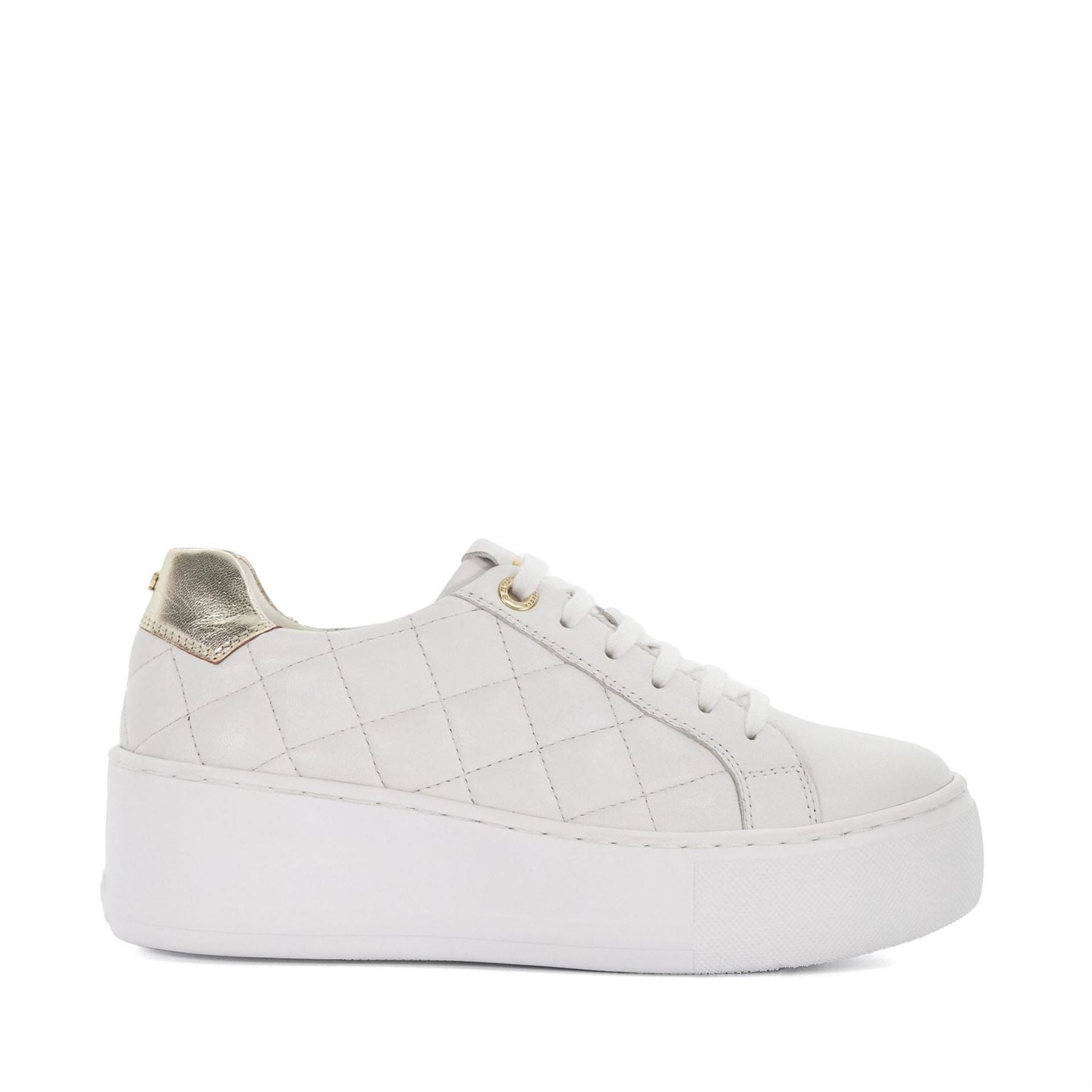 Dune London Elizas Quilted Wedge Heel Trainers