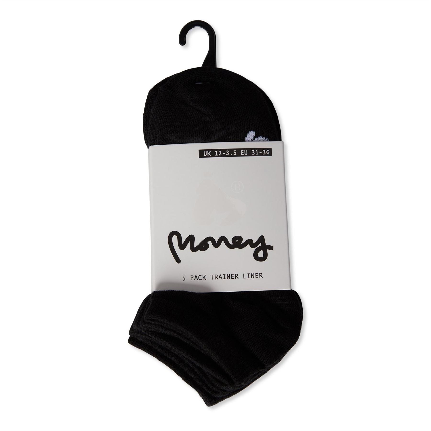 Money Zena 5 Pack Junior No Show Liner Socks