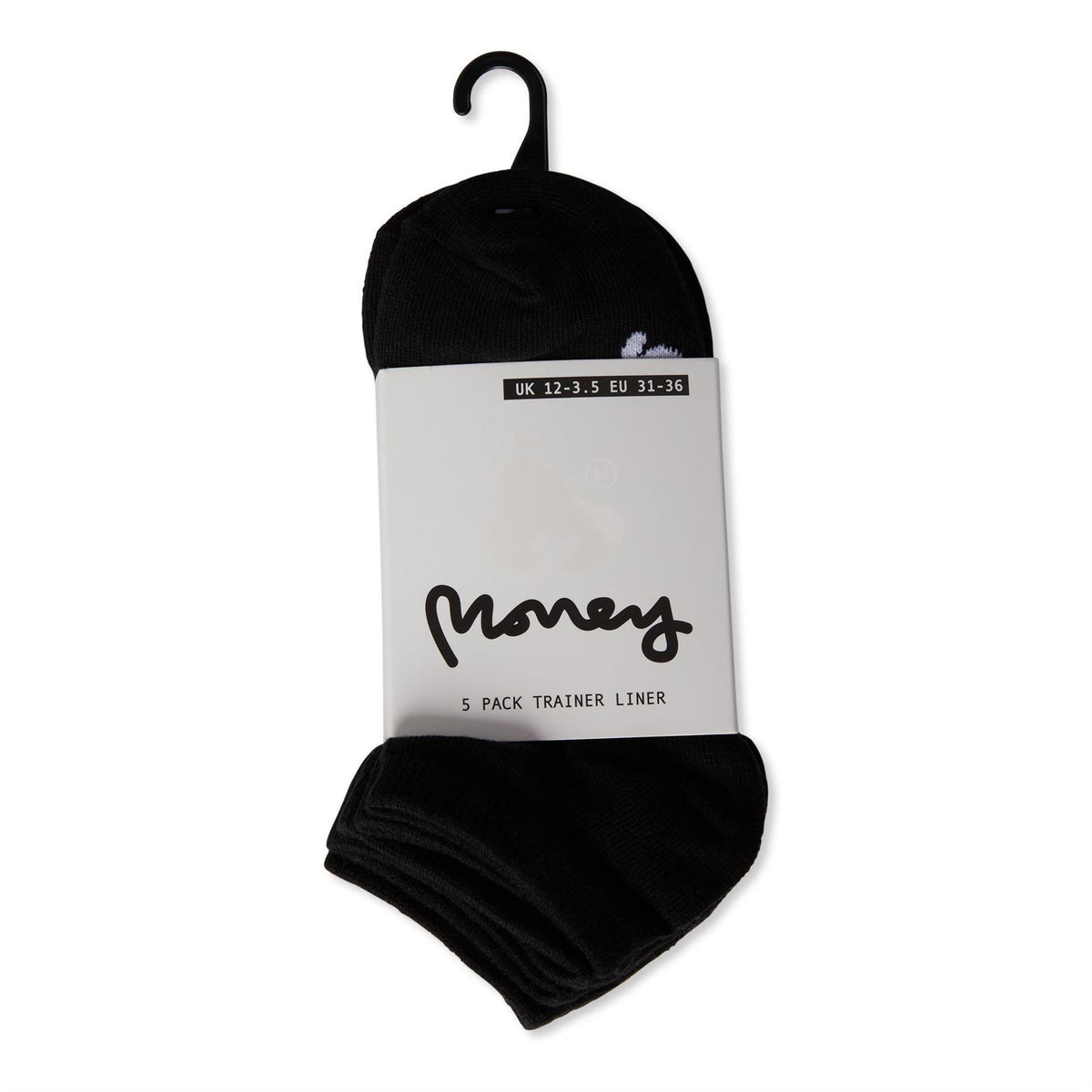 Money Zena 5 Pack Junior No Show Liner Socks