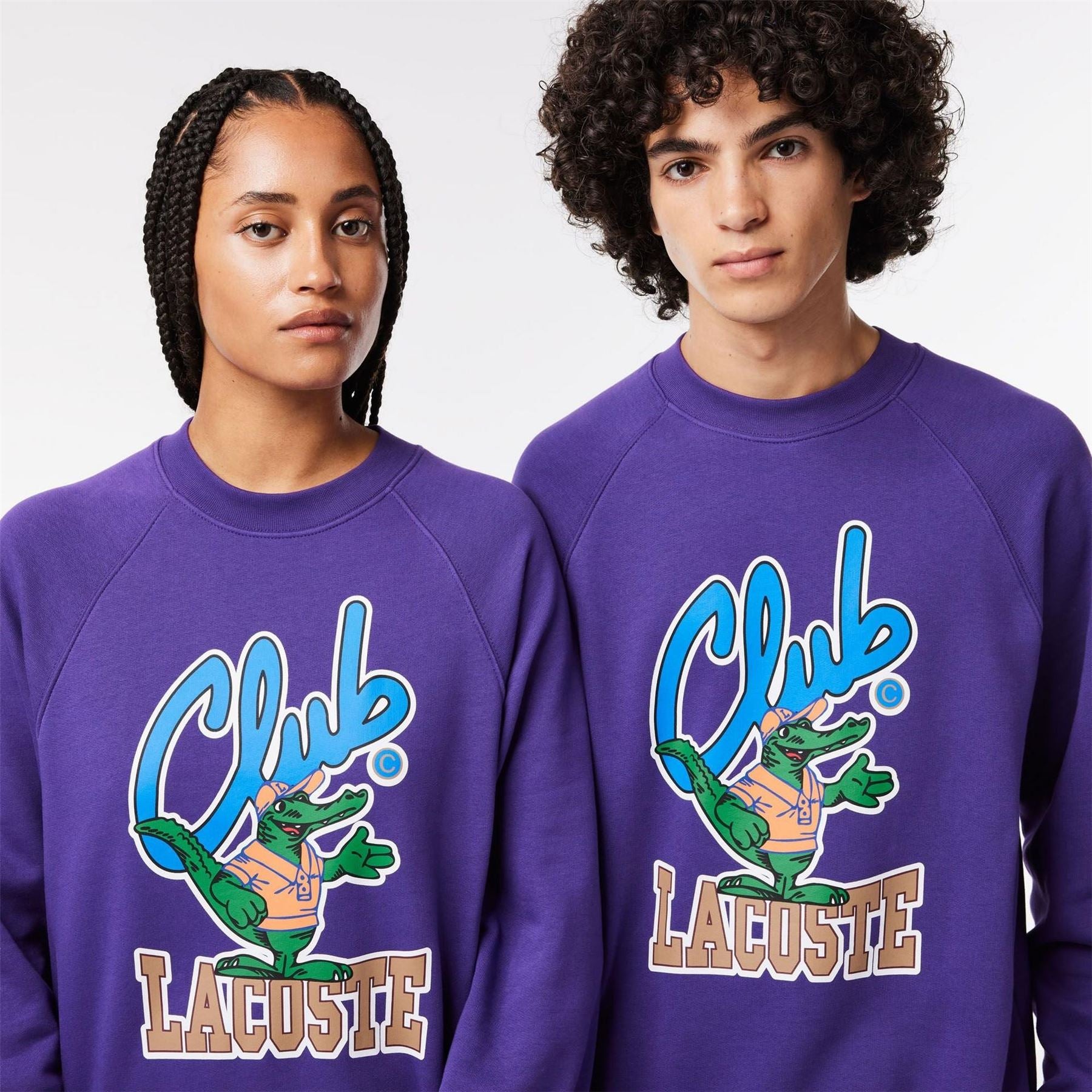 Lacoste Crocodile Print Raglan Sleeve Sweatshirt