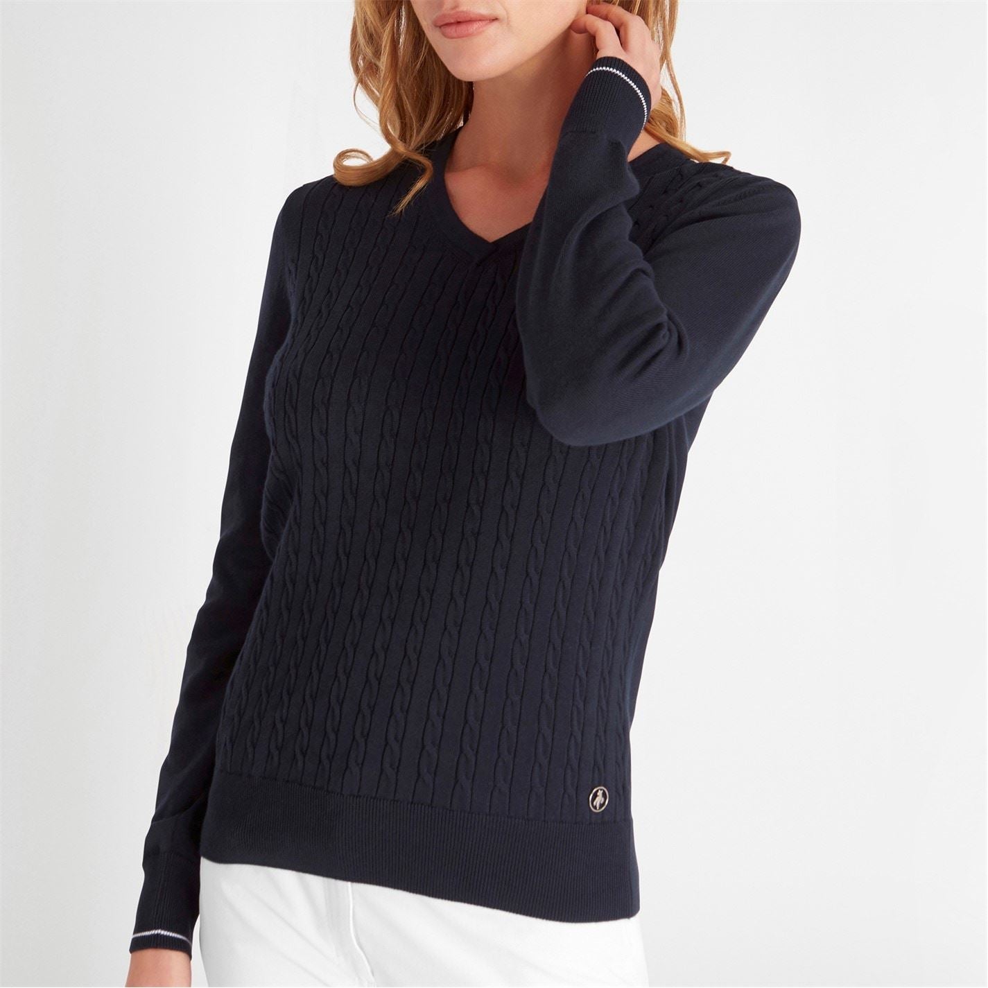Calvin Klein Golf Regular Fit V-Neck Long Sleeve Sweater