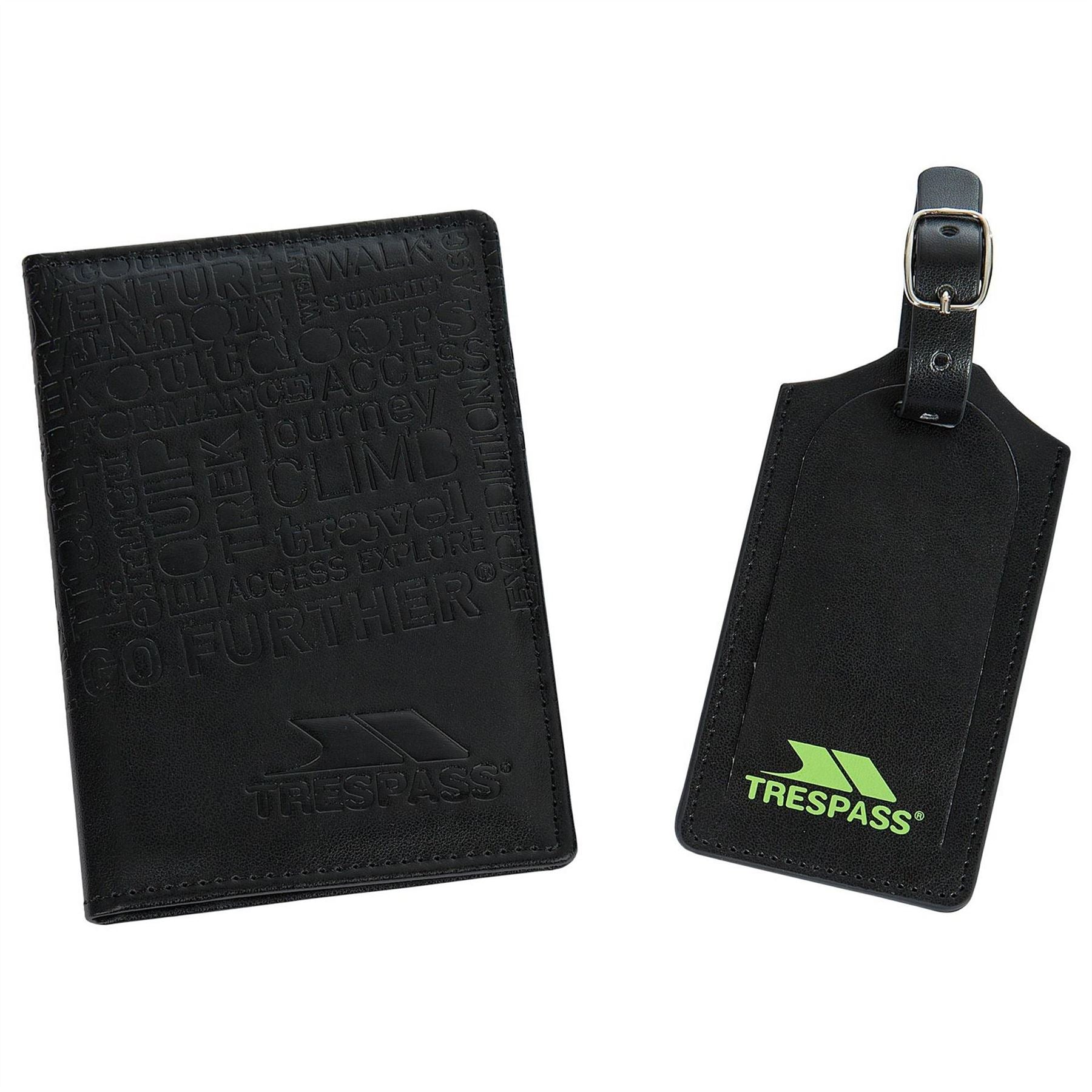 Trespass Adult Wunderlust Travel Set Passport And Luggage Tag