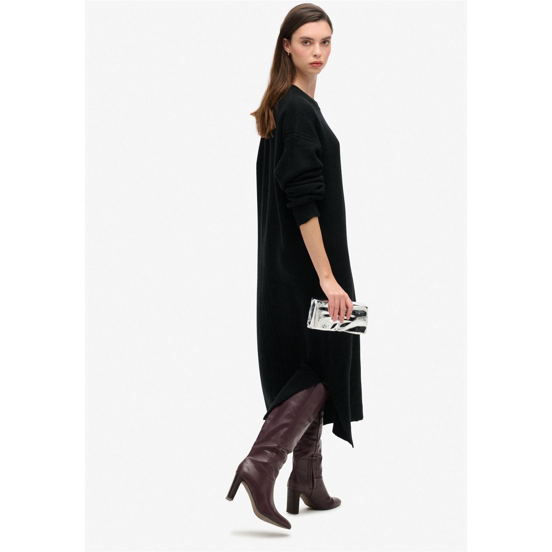 Superdry Slouch Midi Knitted Jumper Dress