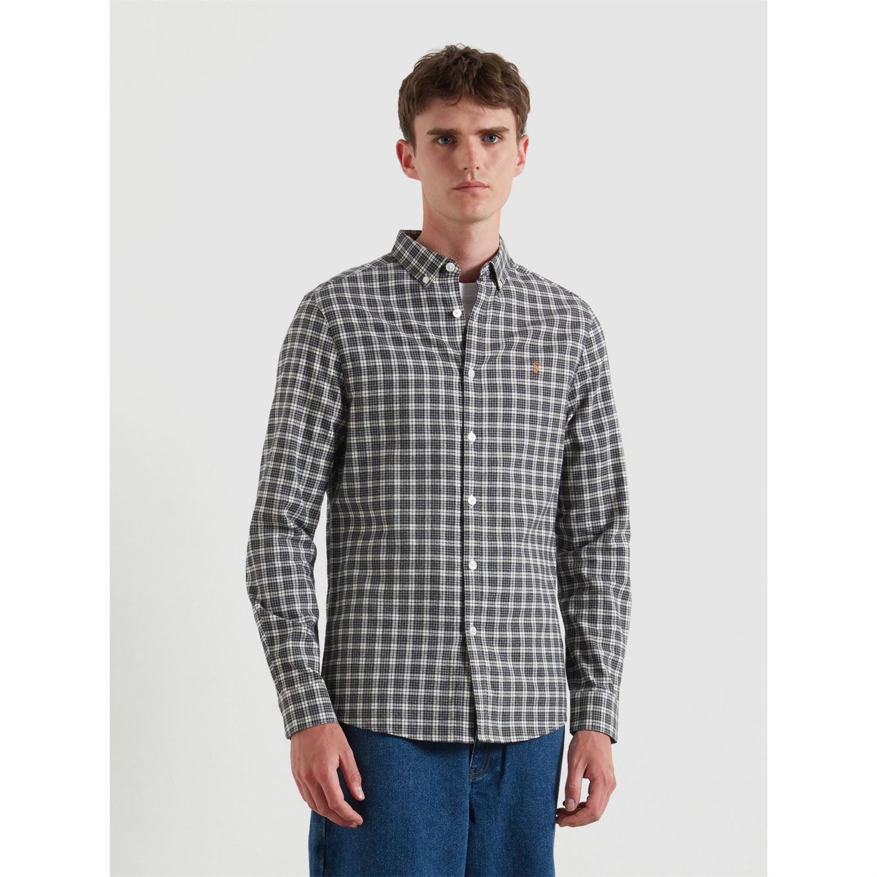 Farah Milners Check Long Sleeve Patterned Shirt