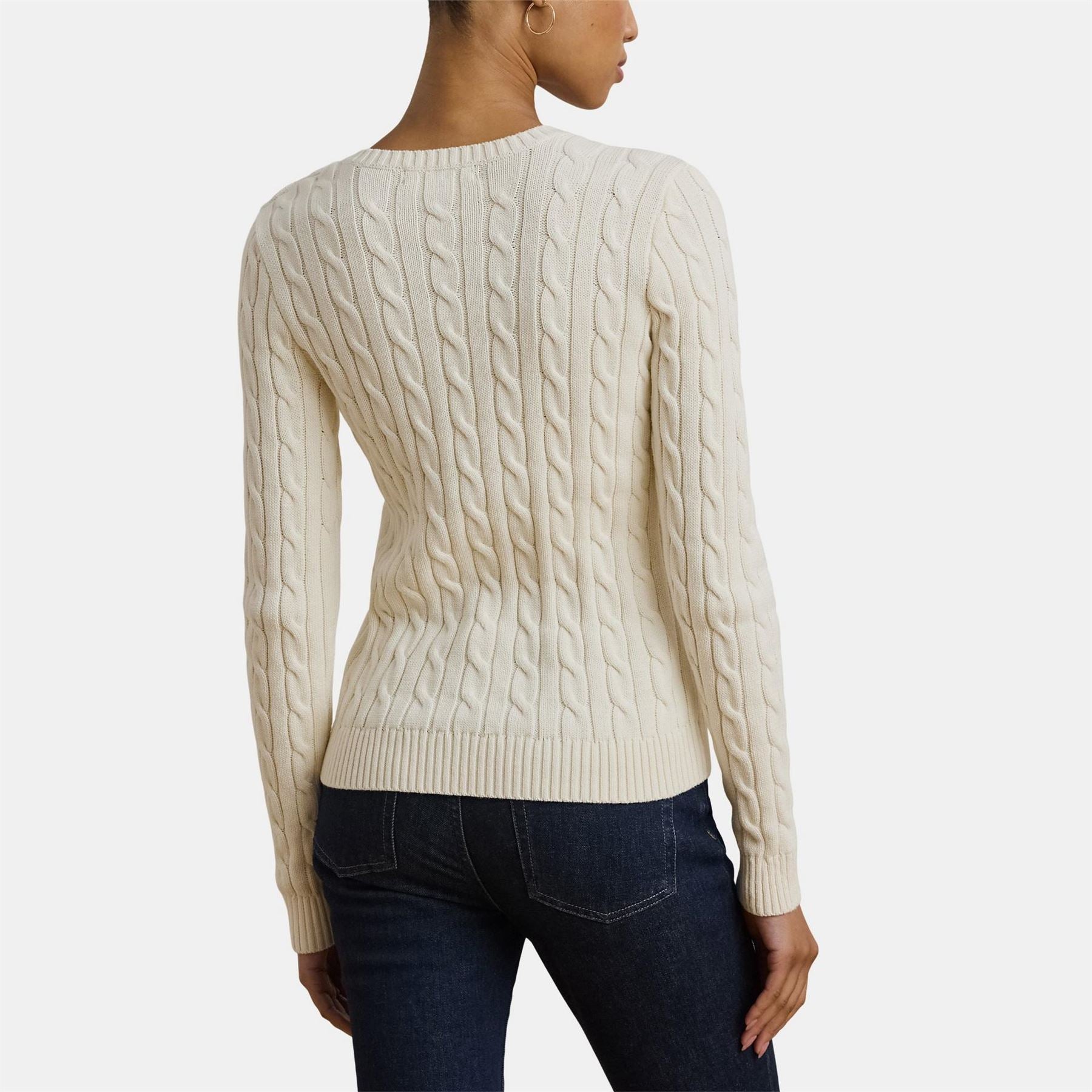 Lauren by Ralph Lauren Trim Cable Knit Jumper