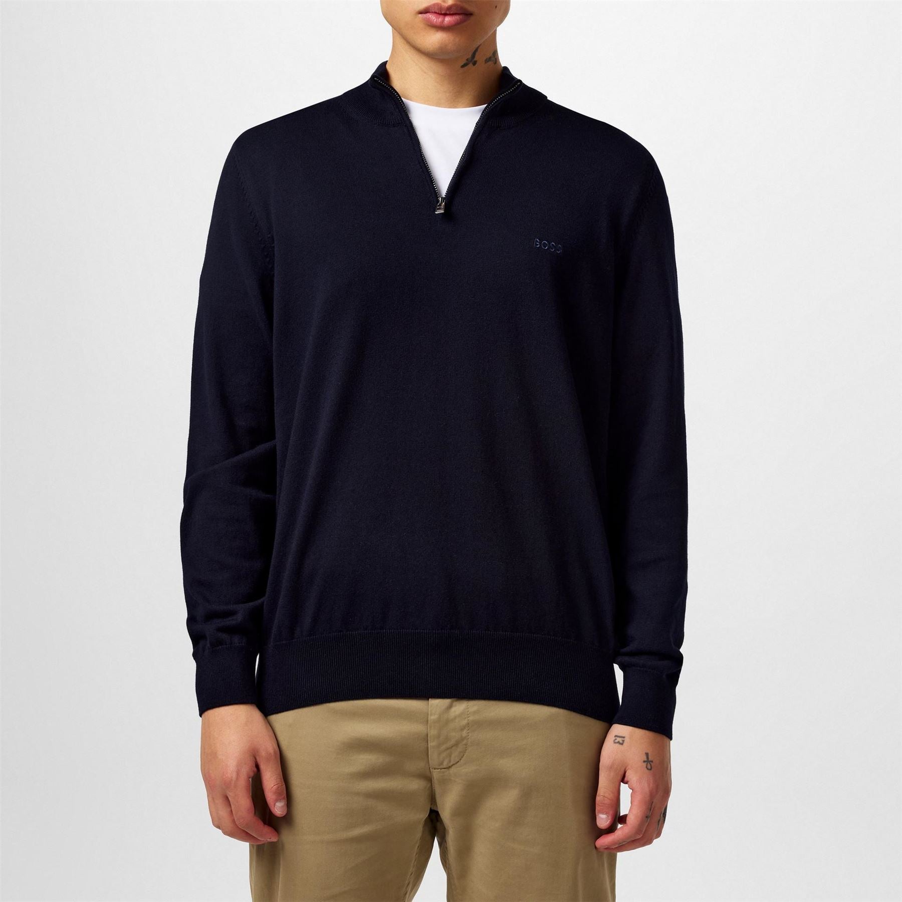 Boss Padro L Zipped Quarter Zip Jumper