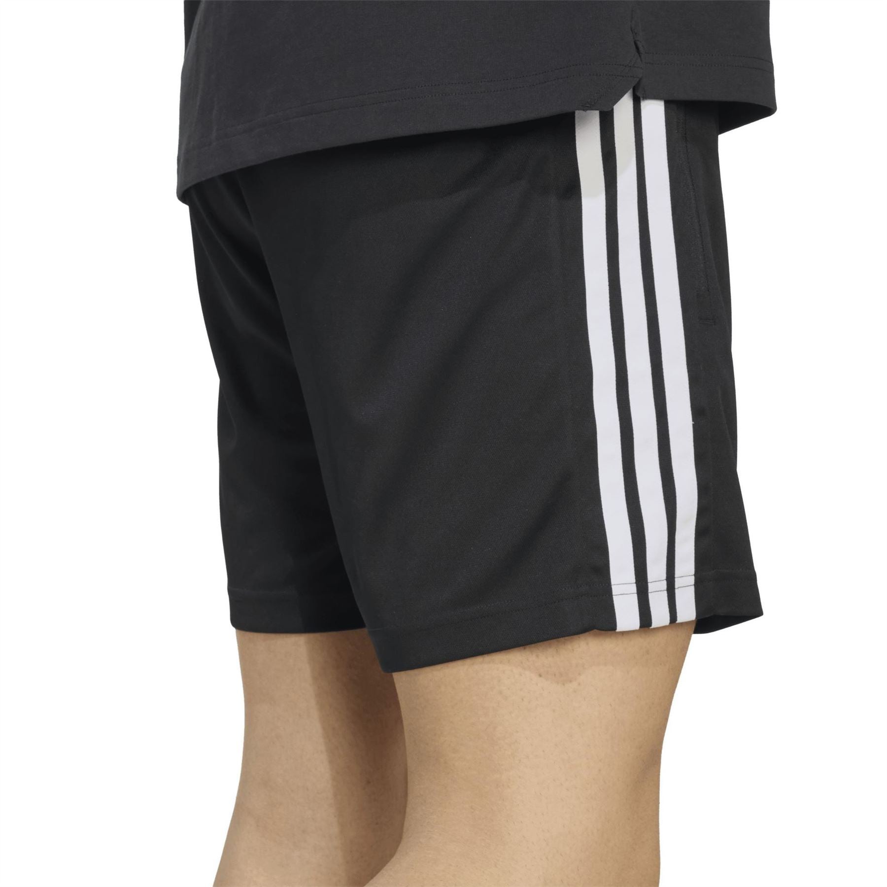 adidas Mens 3 Stripe Essentials Pique Training Shorts