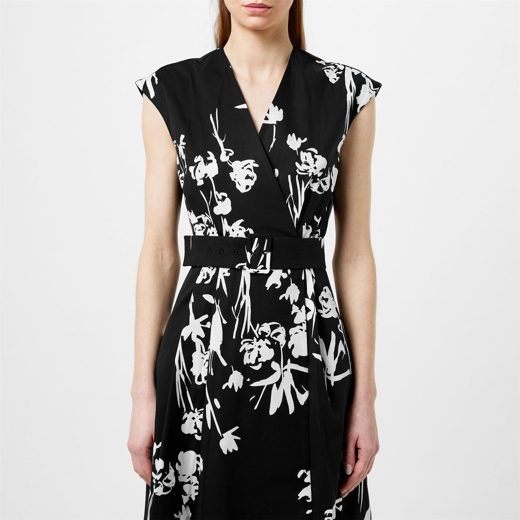 Marella V-Neck Midi Wrap Dress