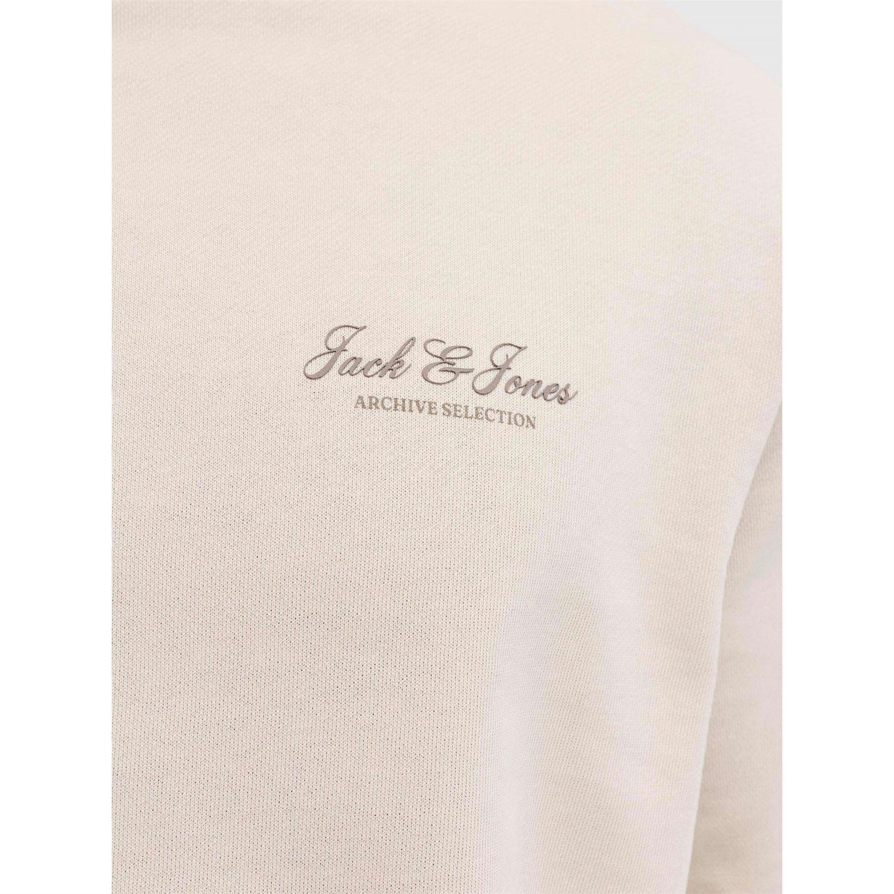 Jack and Jones Archive Printed Logo Crew Neck Long Sleeve Sweatshirt