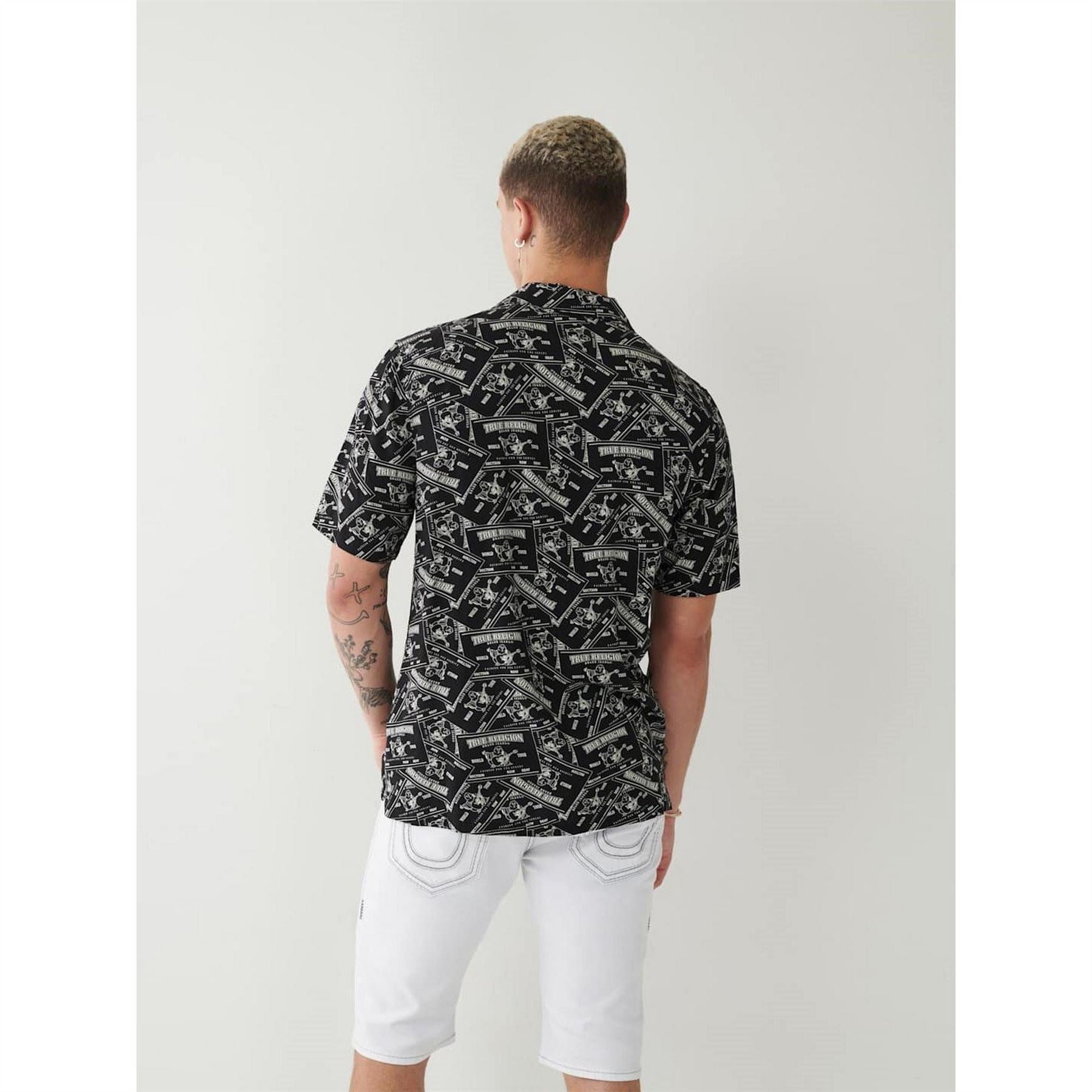 True Religion All Over Print Short Sleeve Shirt