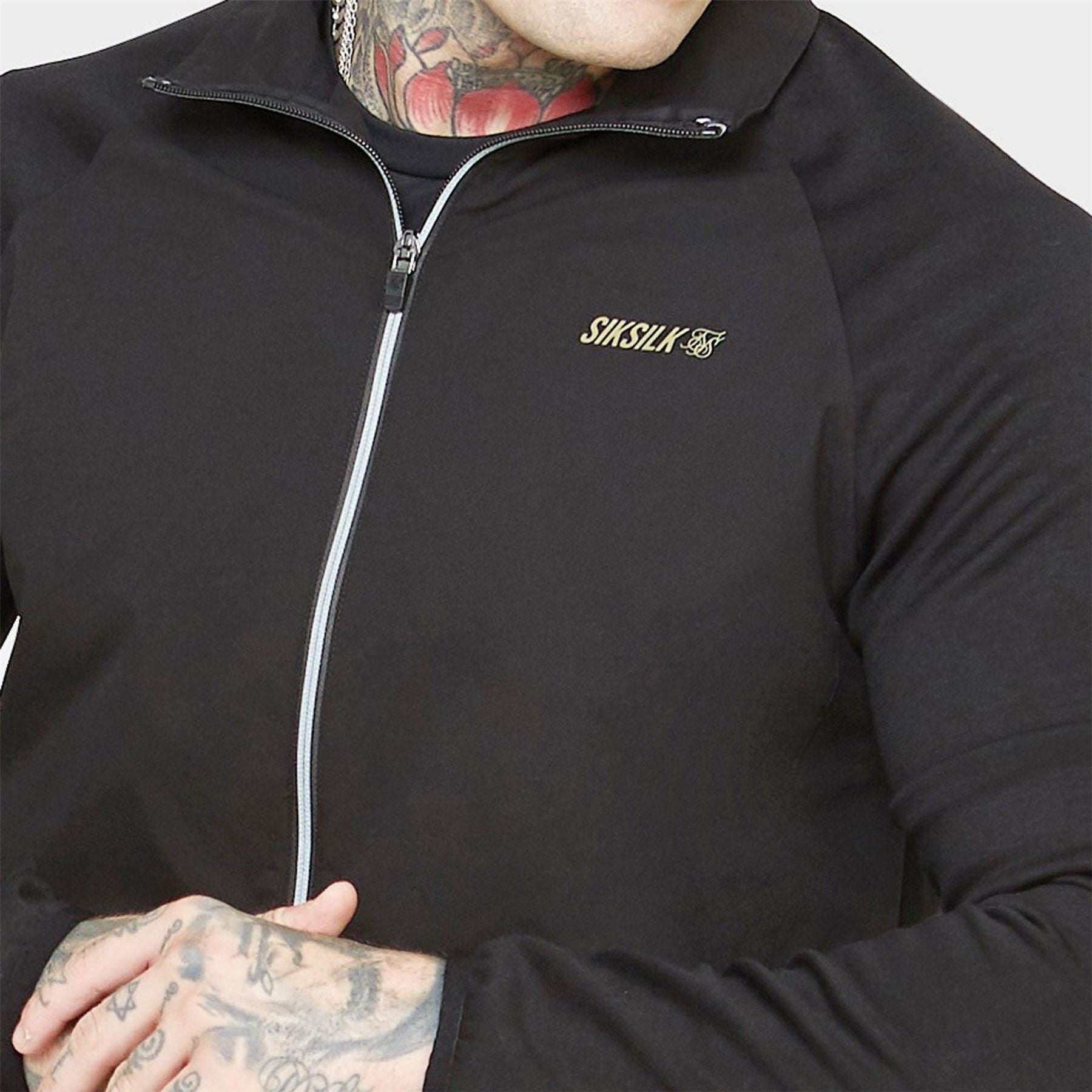 SikSilk Hooded Track Slim Fit Jacket