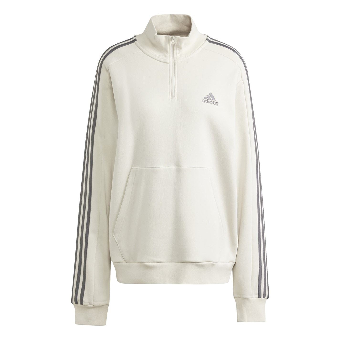 adidas Mens 3 Stripe Zip Top