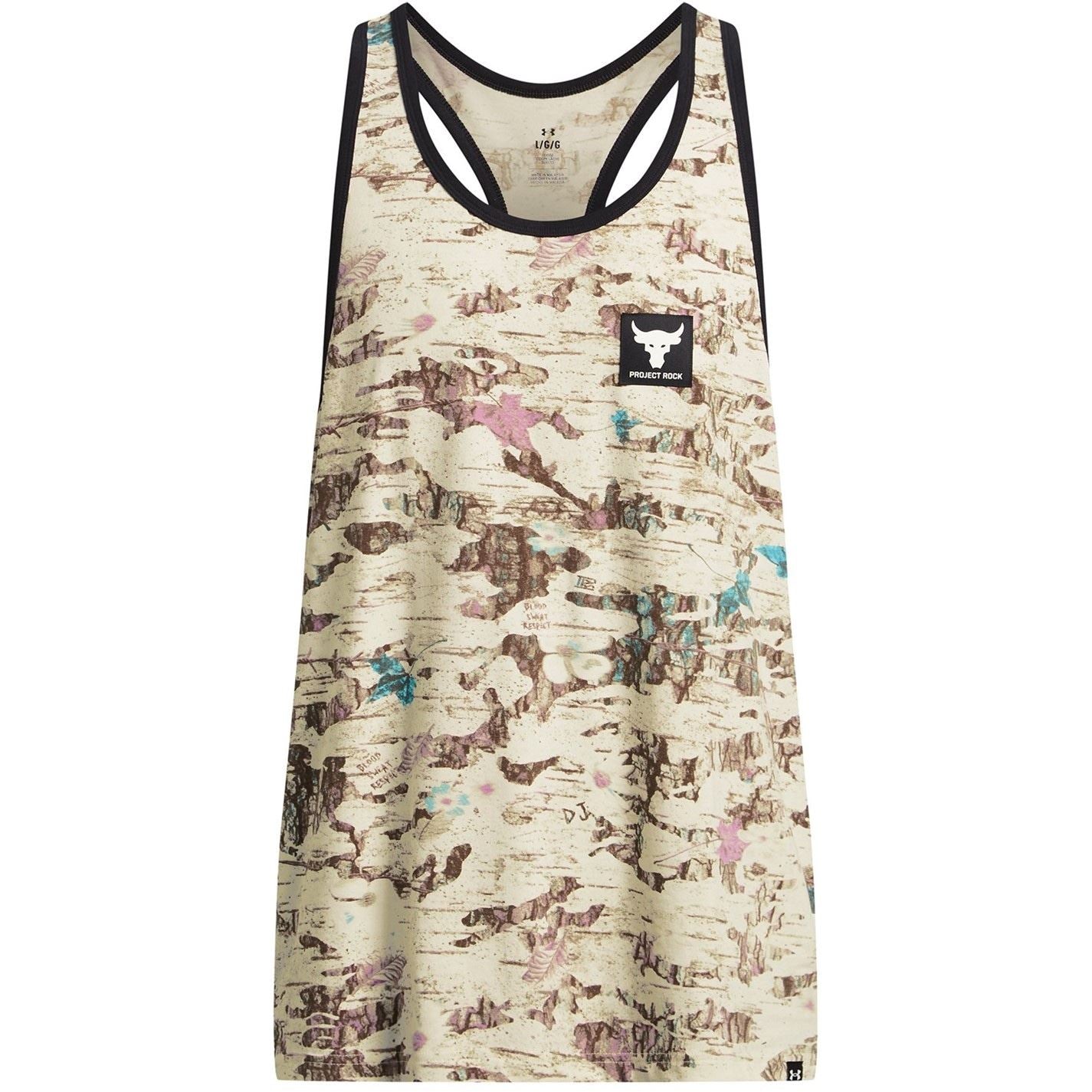 Under Armour Mens Armour Ua Pjt Rck Camo Grphc Tk Gym Vest