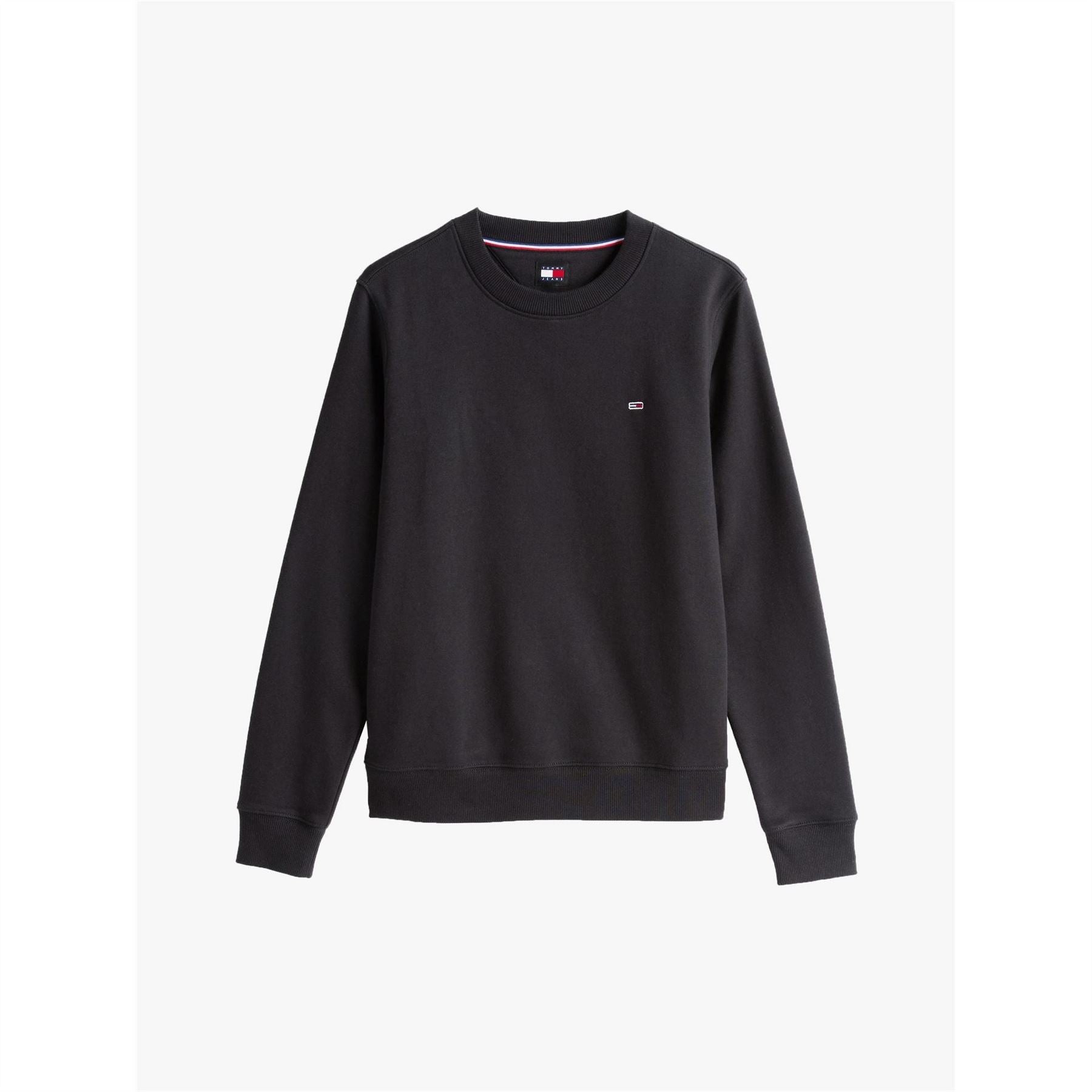 Tommy Jeans Crew Neck Ribbed Collar Long Sleeve Sweatshirt