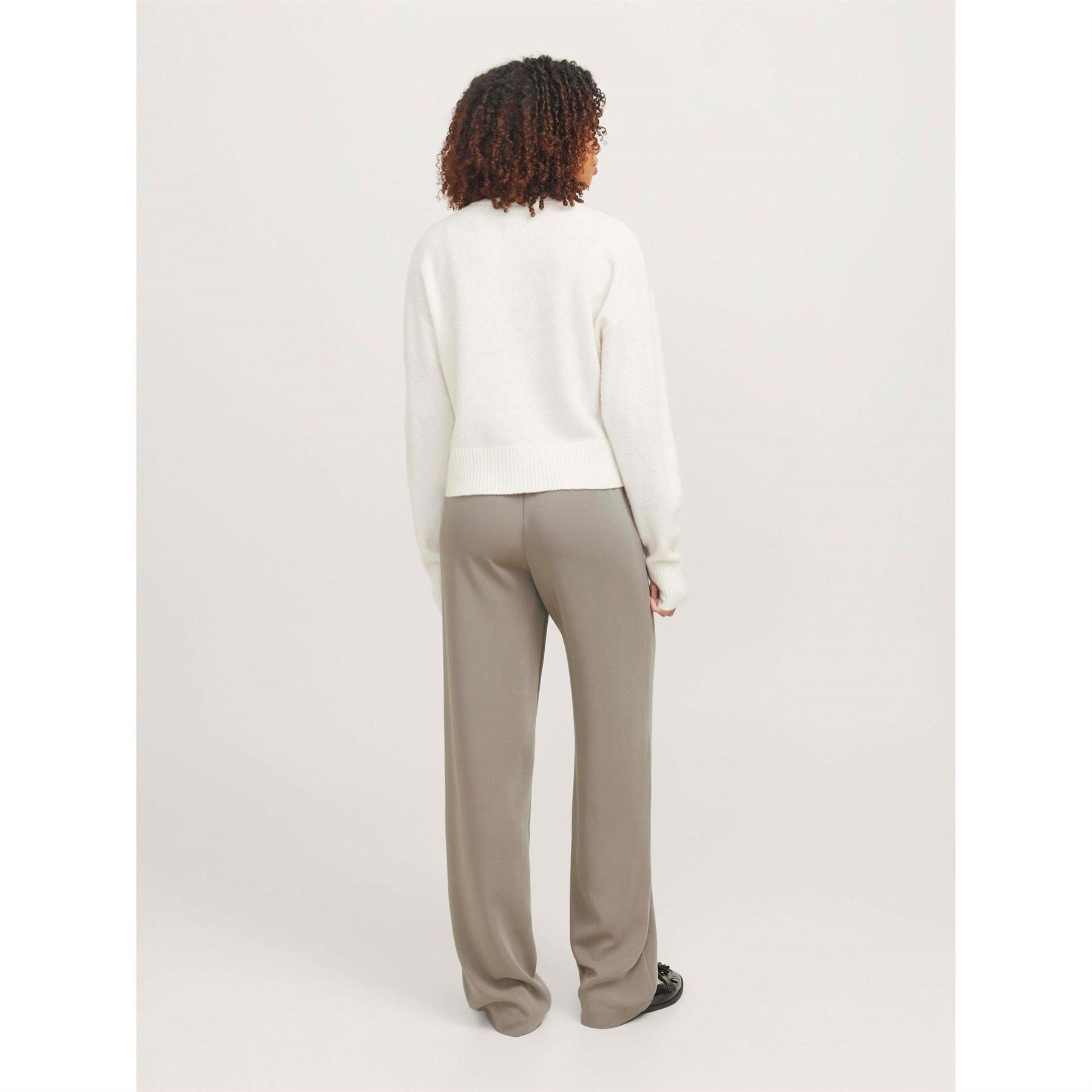 JJXX Poppy High Waisted Straight Leg Trousers