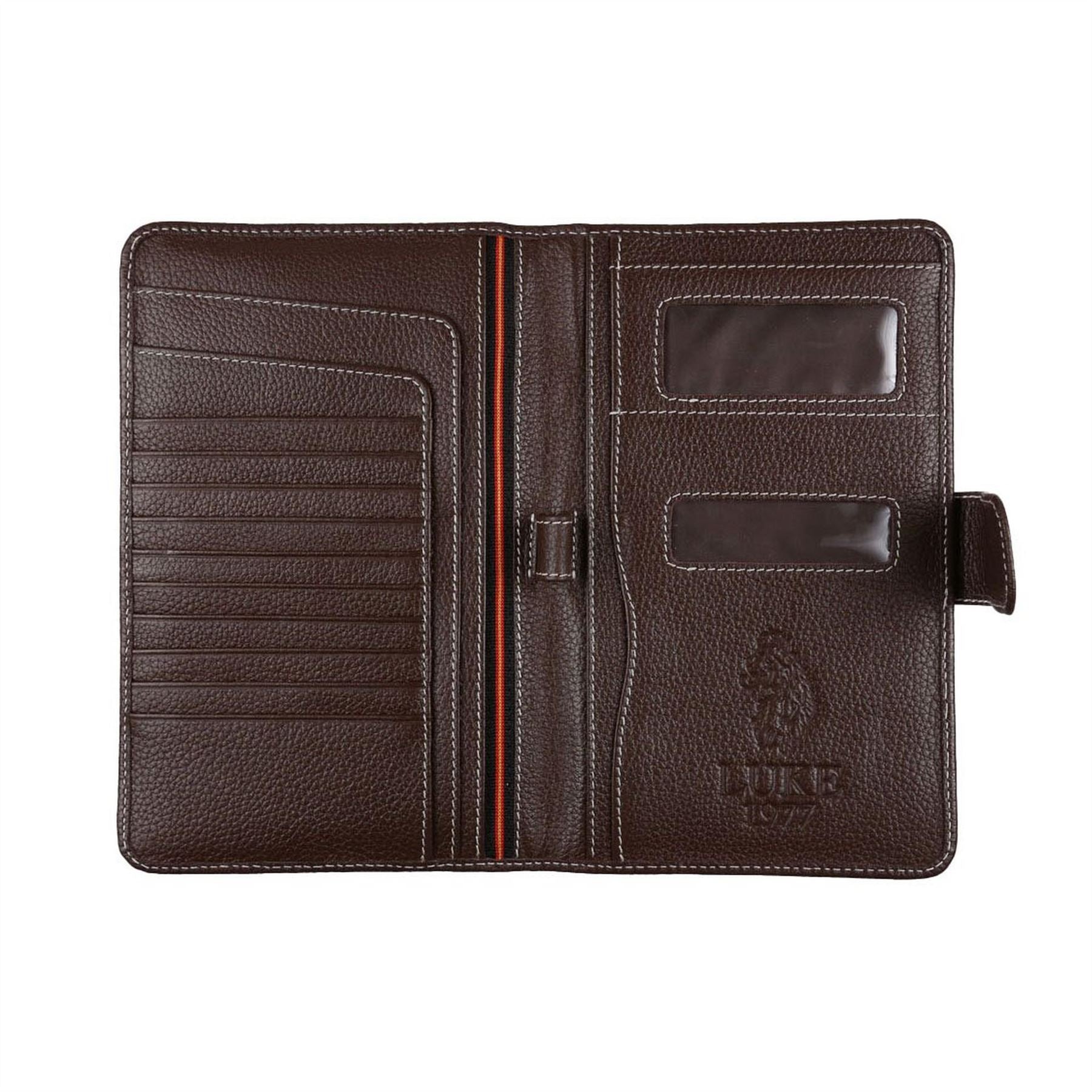 Luke Contrast Stitch Wallet with Logo