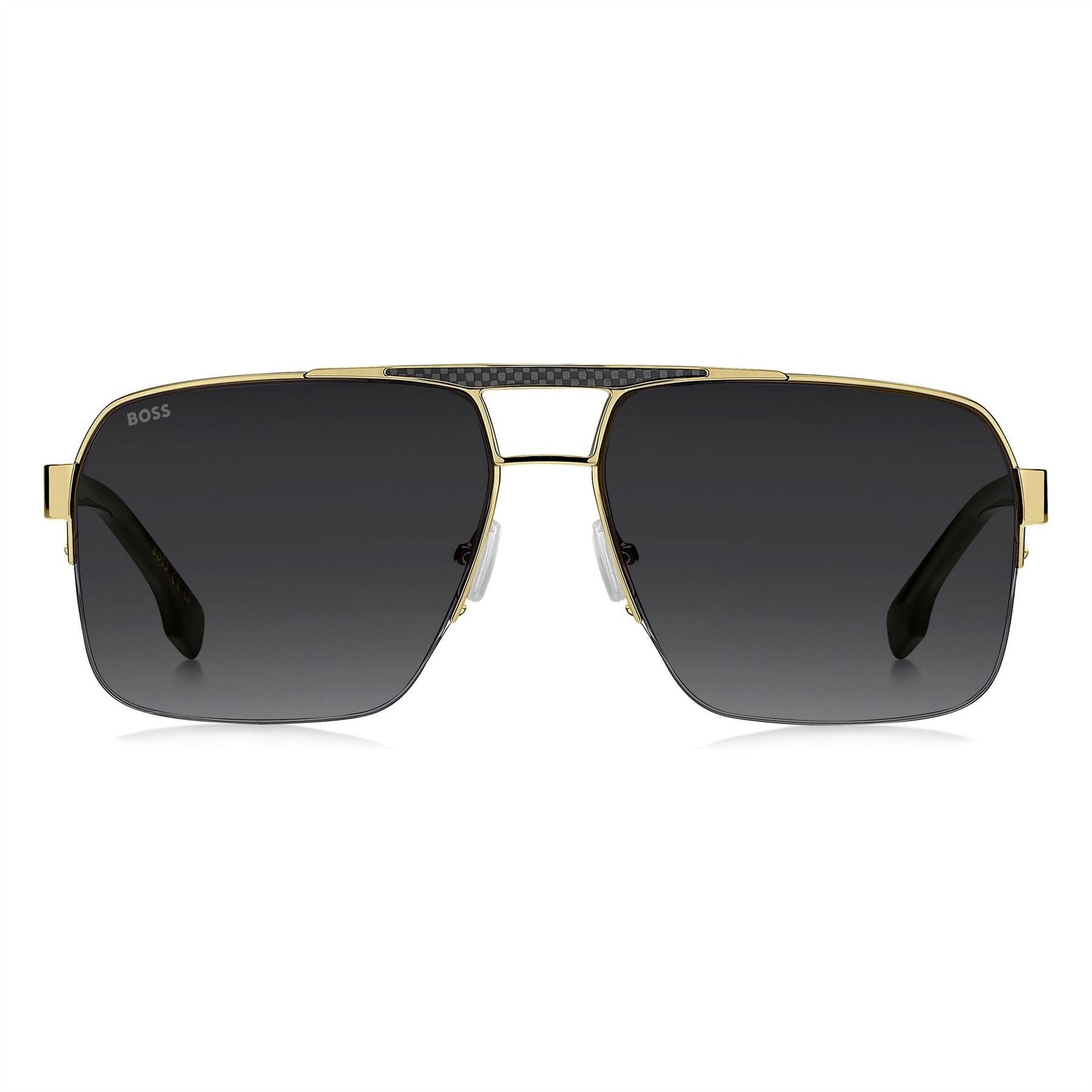 Boss Su Double Bridge Rectangle Full Rim Sunglasses