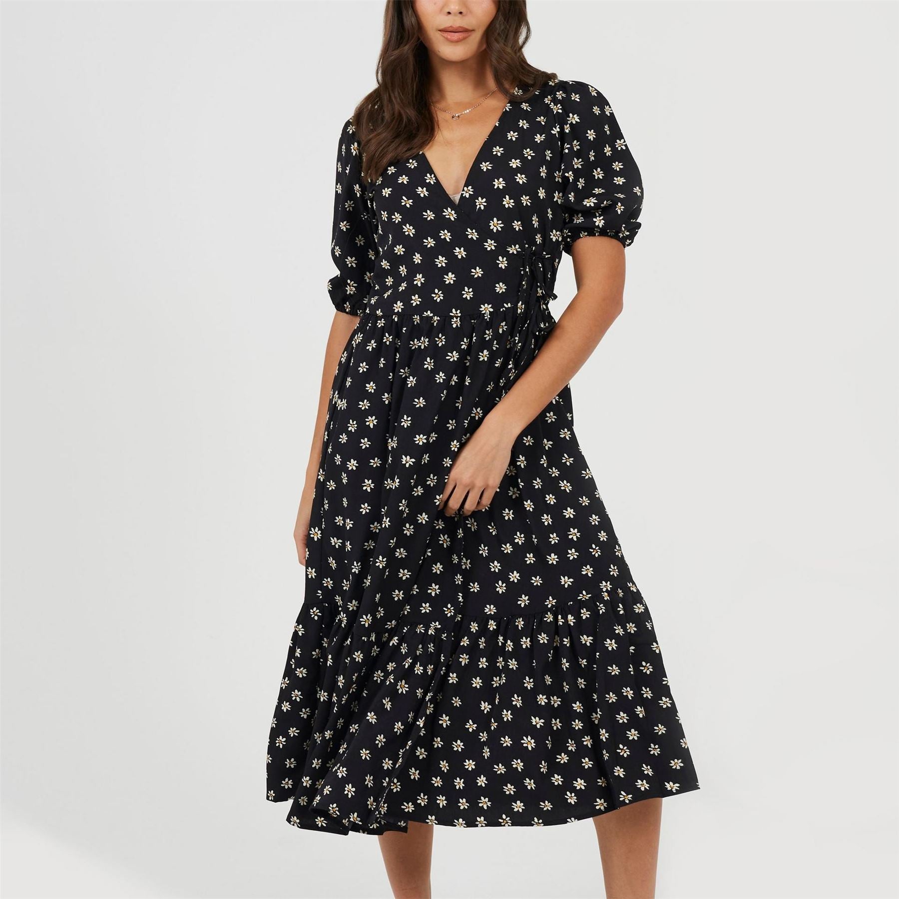 Brave Soul V Neck Wrap Dress