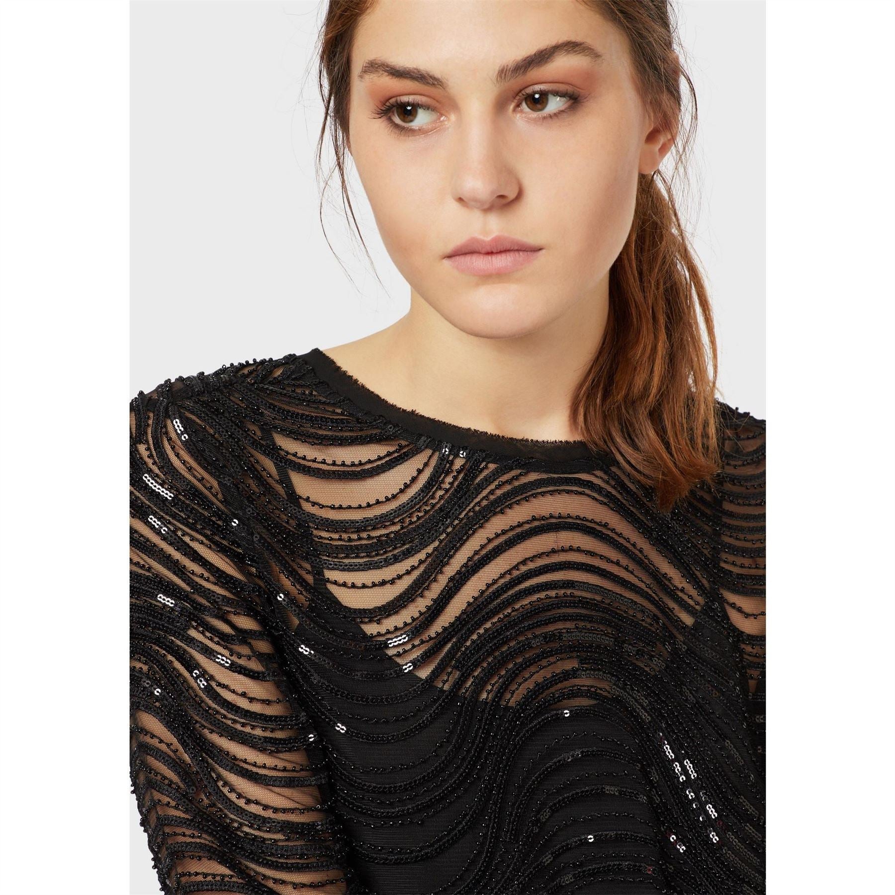Emporio Armani Lace Textured Maxi Dress