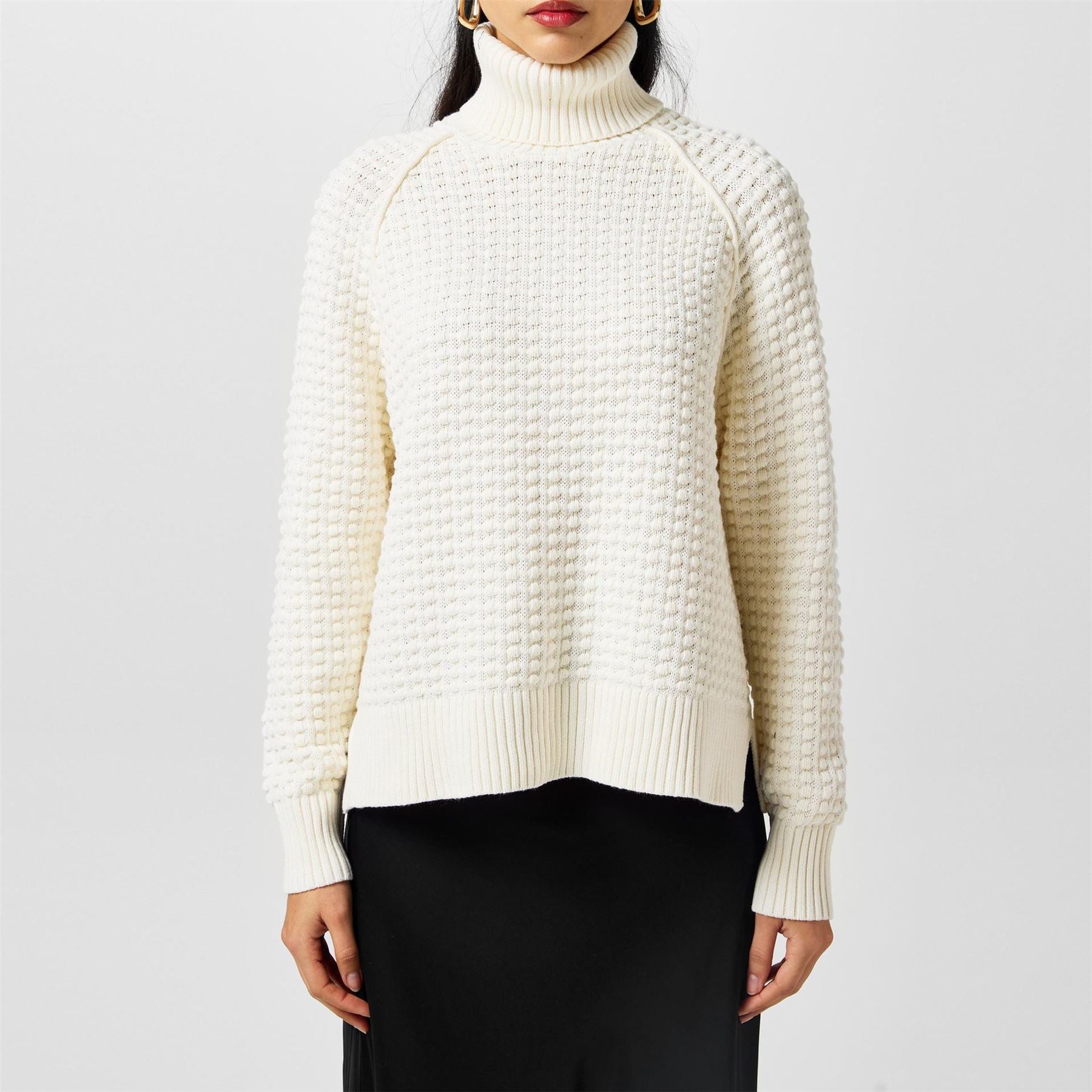 French Connection Keya Popcorn Knitted Mozart Crew Neck Jumper