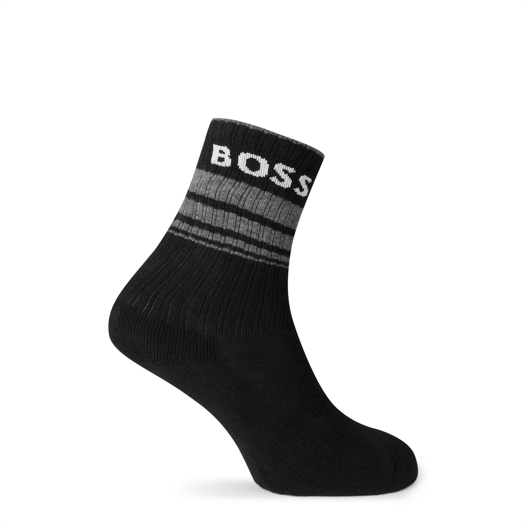 Boss Rib Stripe Crew Socks