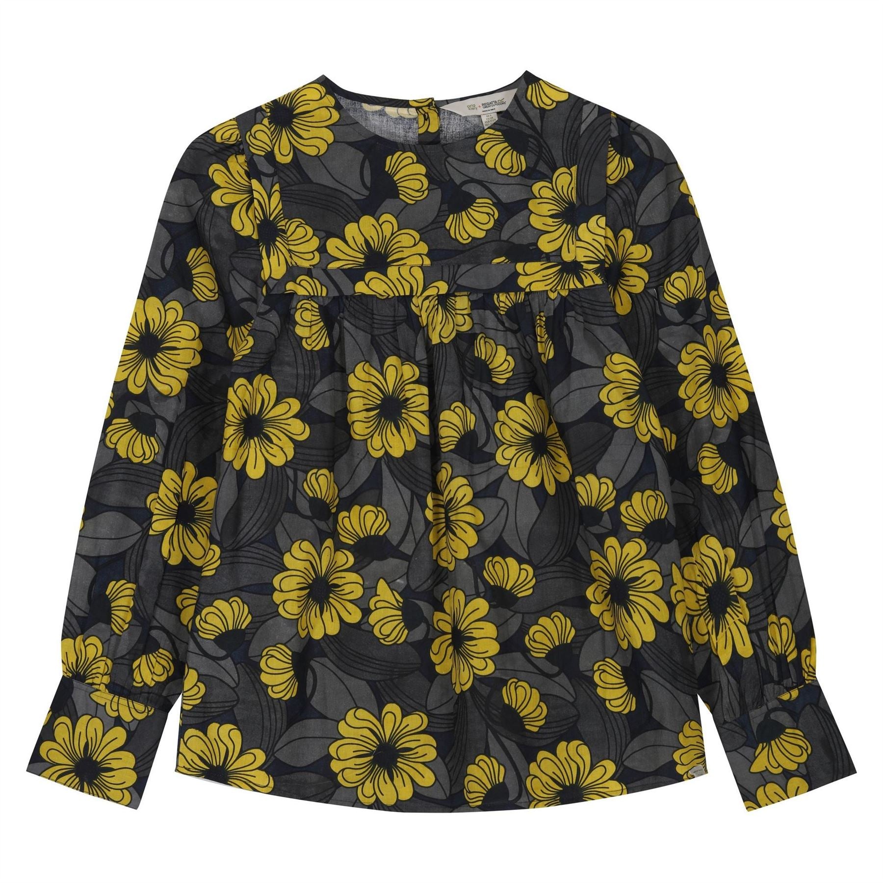Regatta Orla Relaxed Fit Keyhole Neck Balloon Sleeve Blouse