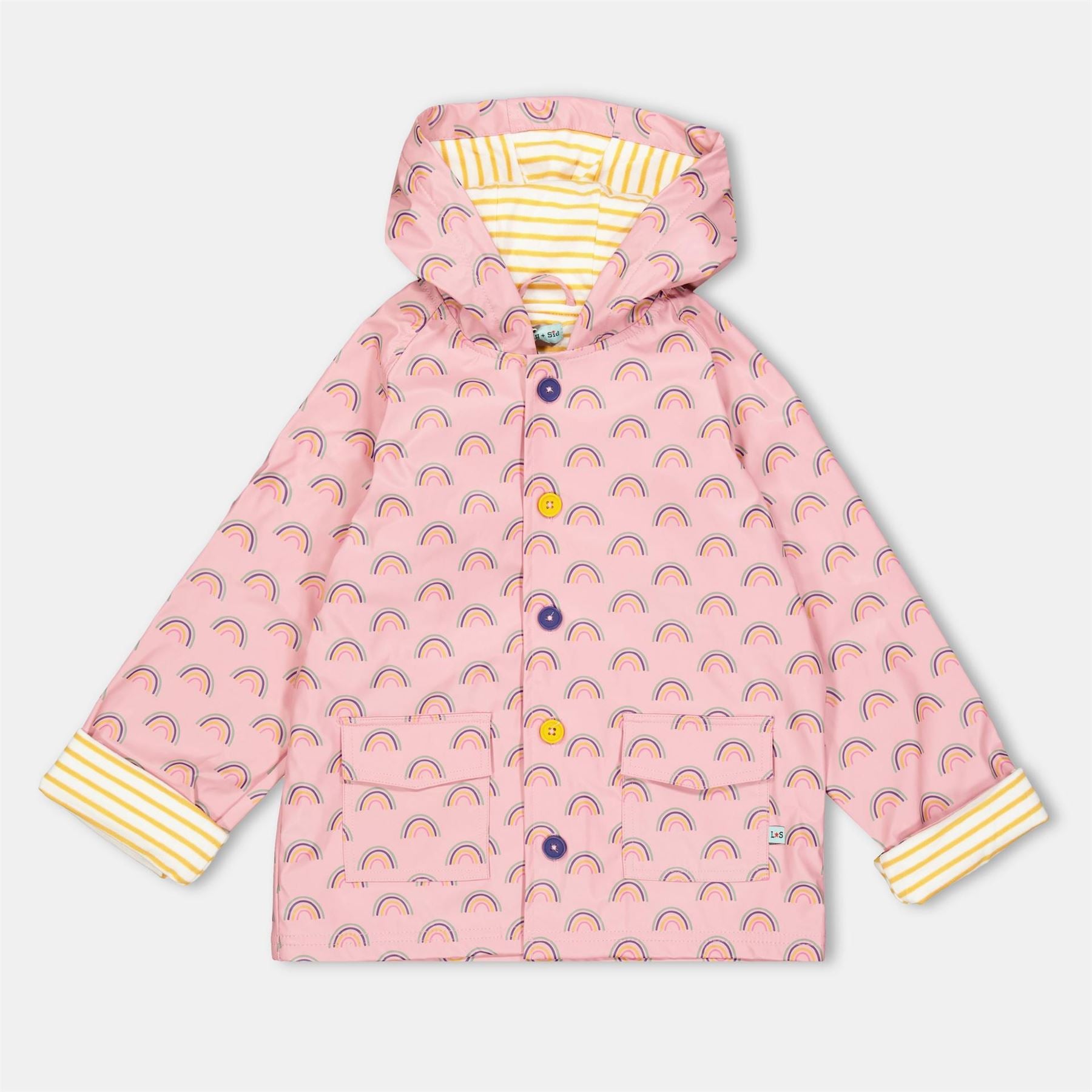 Lilly and Sid Rainbow Hooded Rain Jacket