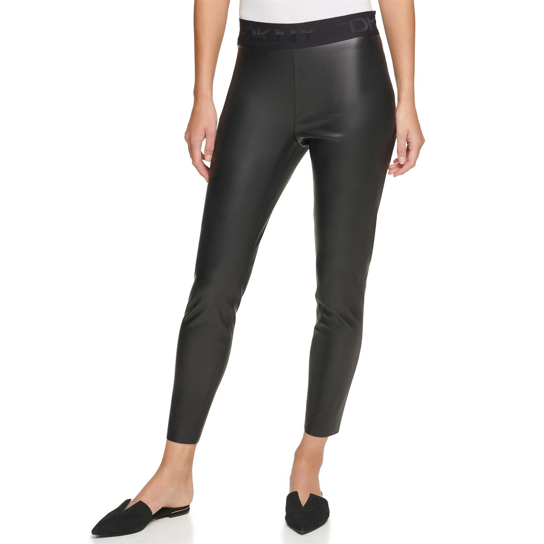 DKNY Leather Leggings