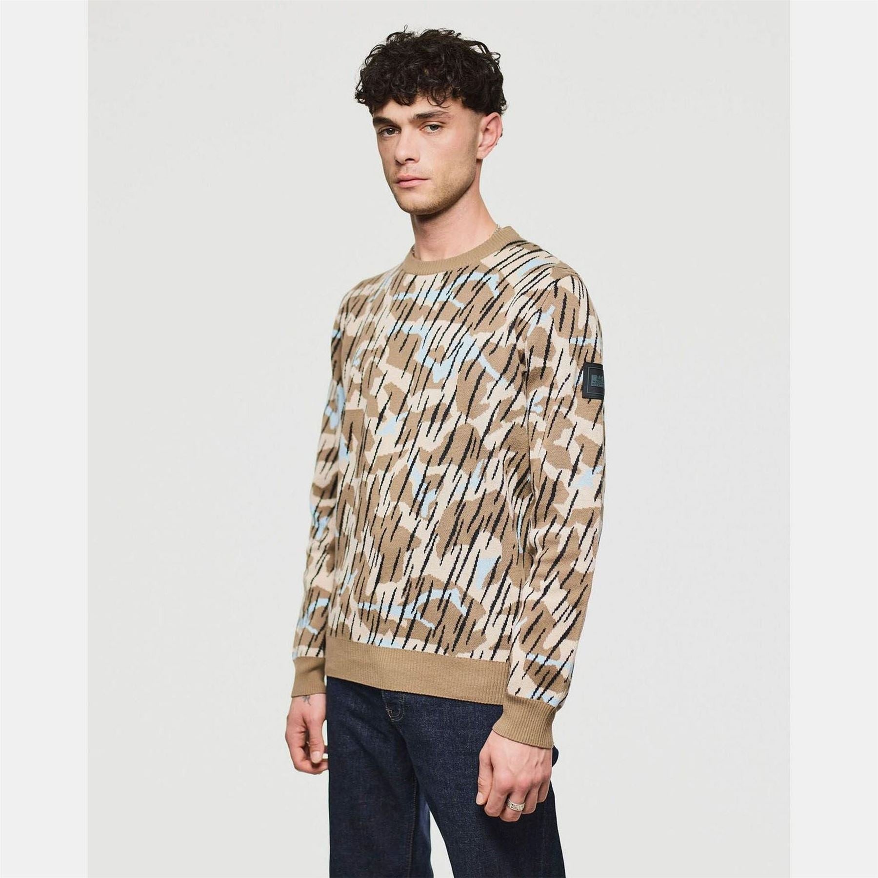 Weekend Offender Difranco Camo Knit Sweater