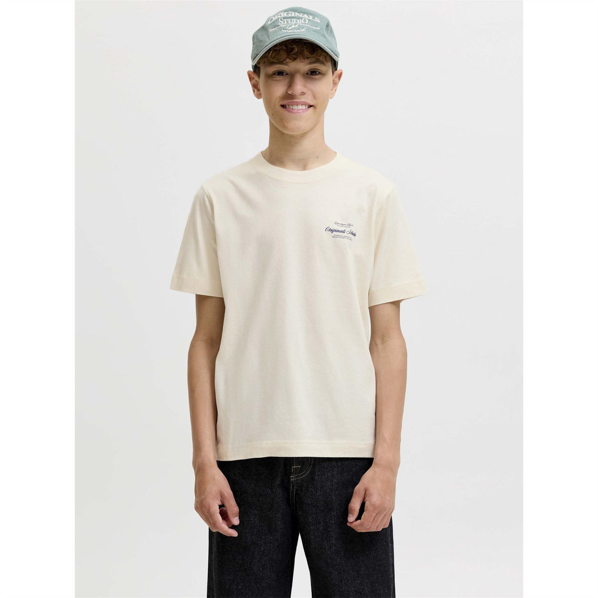 Jack and Jones Junior Lettering Graphic Crew Neck Short Sleeve T-Shirt