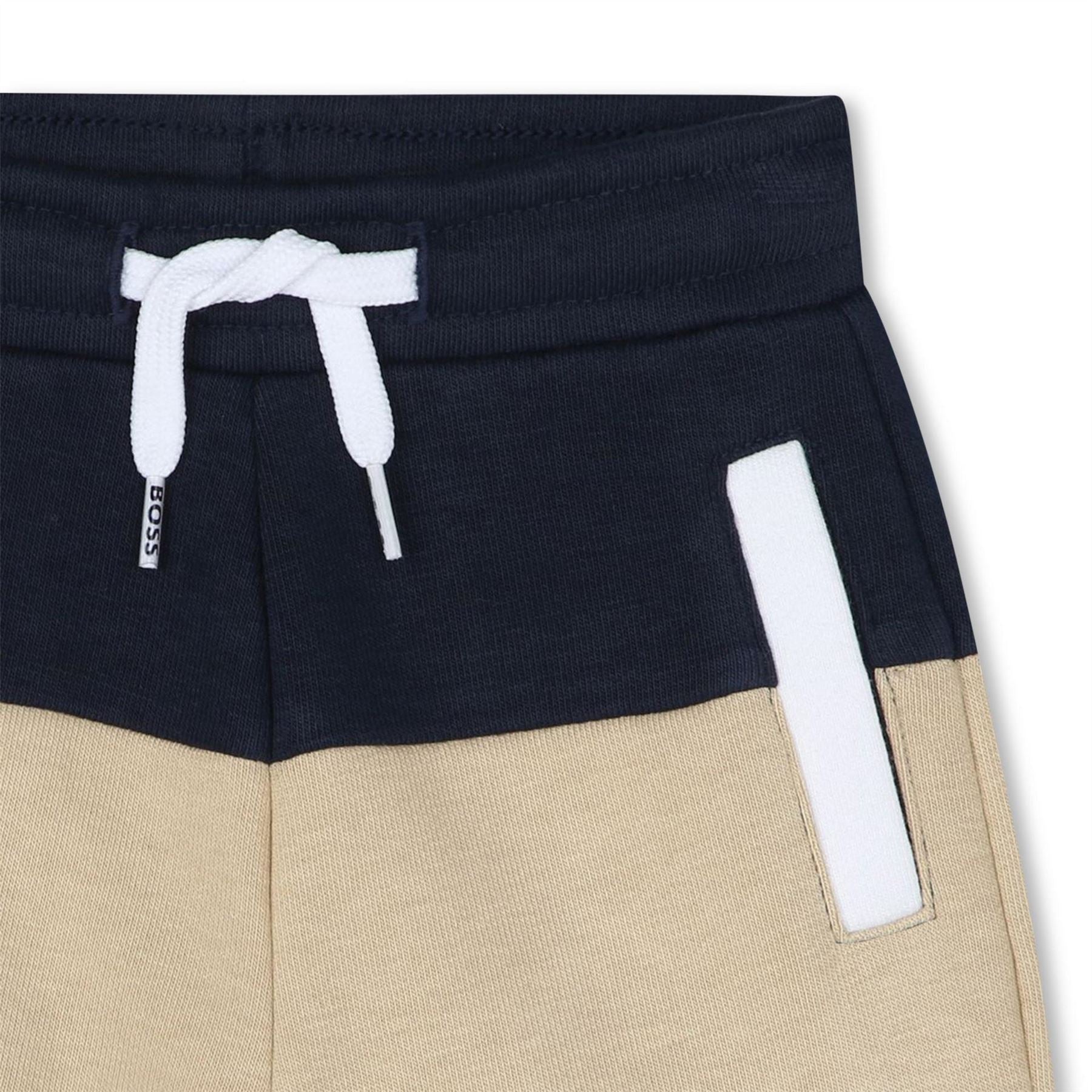 Boss Col Black Colour Block Design Shorts