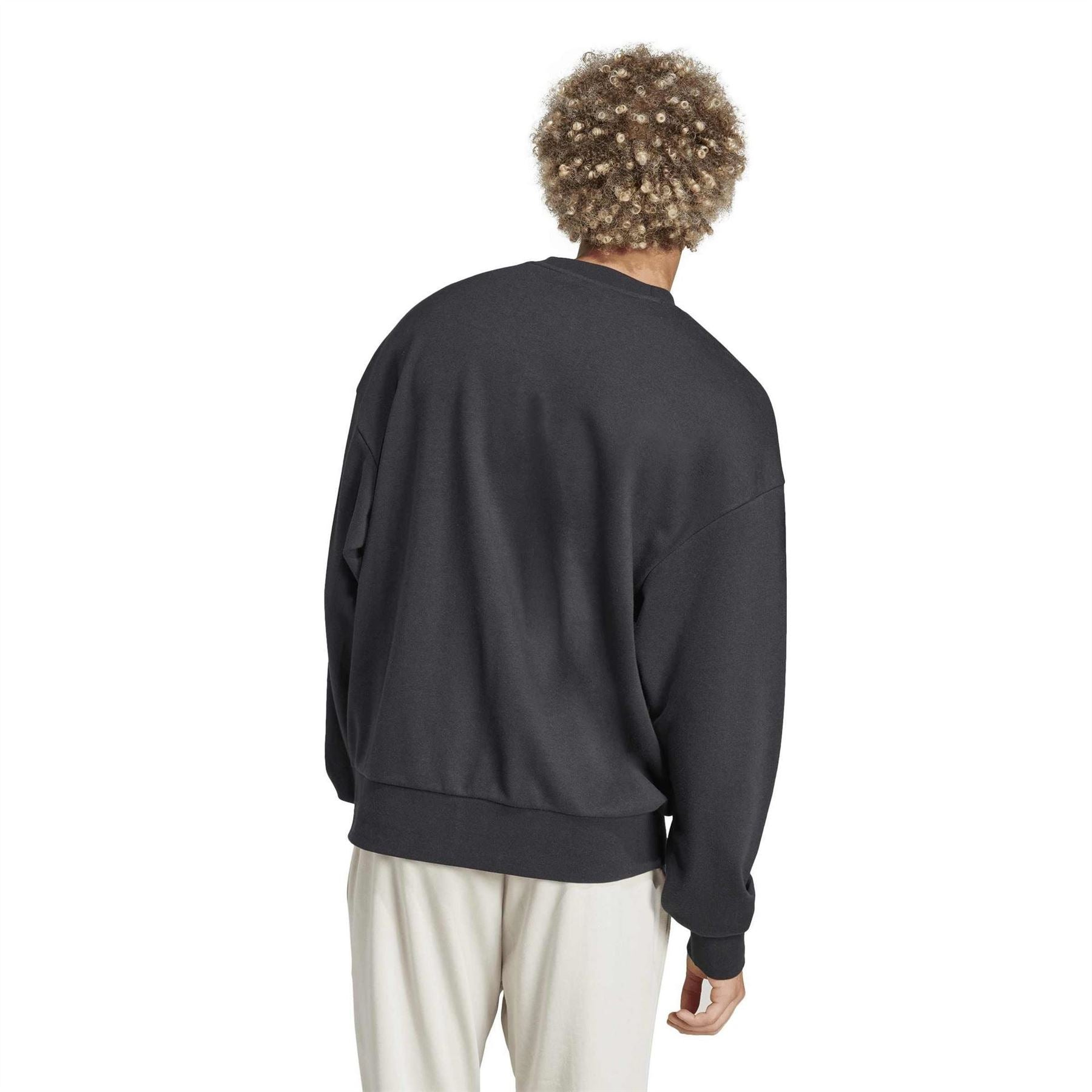 adidas Crew Neck Drop Shoulder Long Sleeve Relaxed Fit Sweatshirt