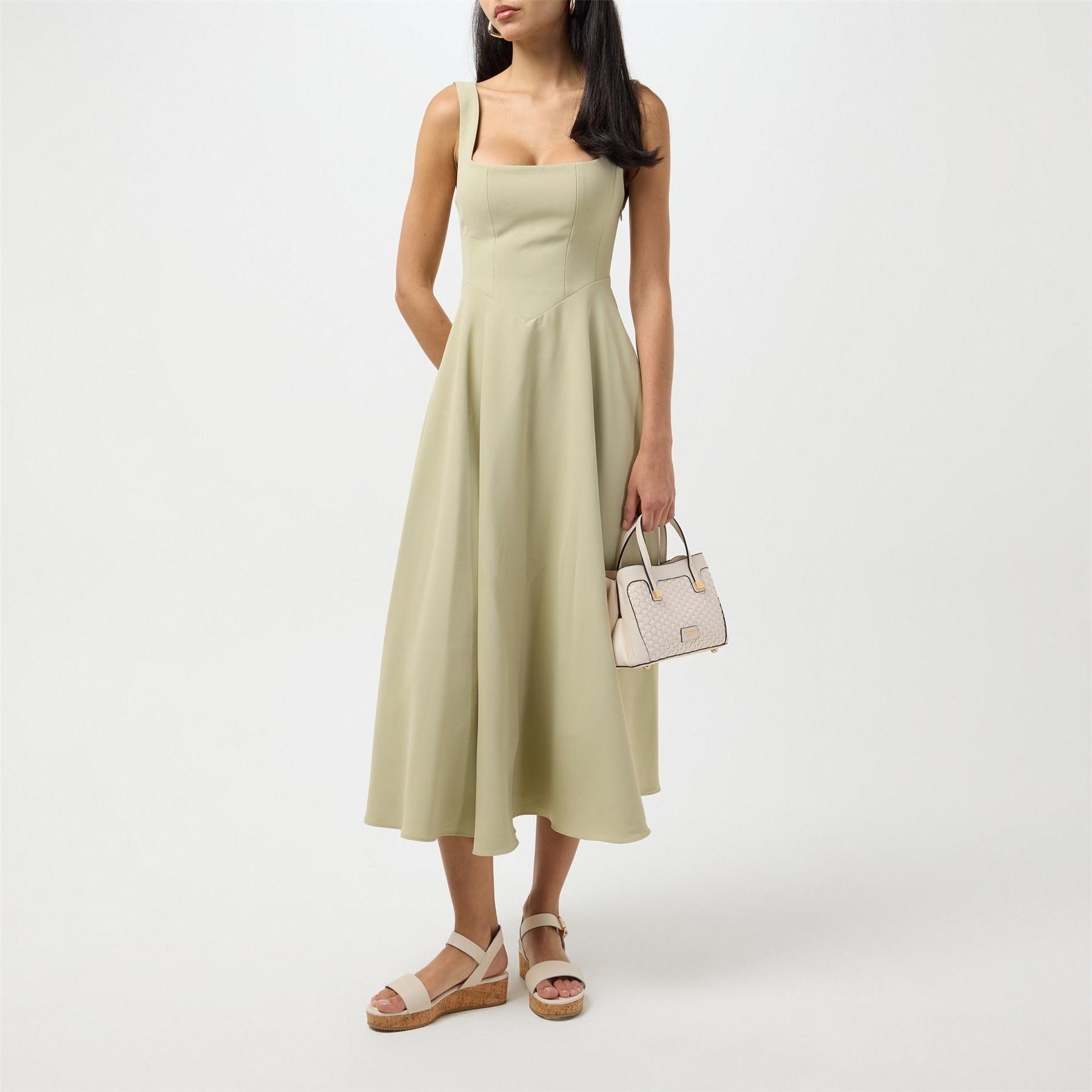 Dune London Lazered Leather Flatform Sandals