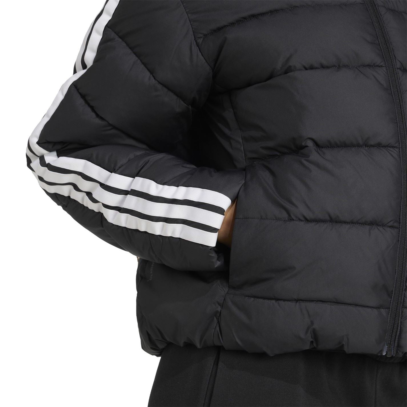 adidas Three Stripes Zipped Pocket Horizontal Stitching Puffer Jacket