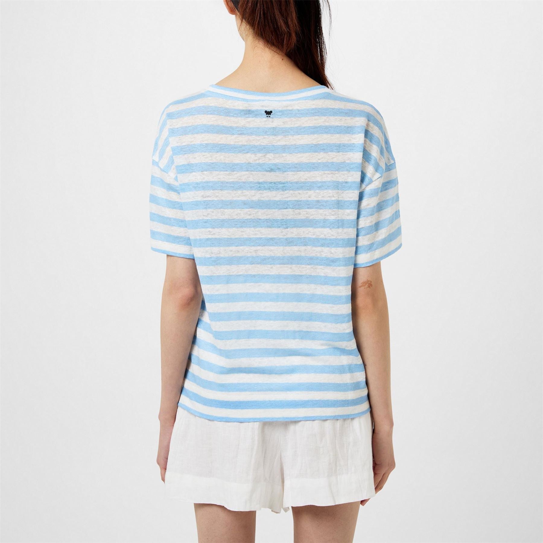 Weekend Max Mara Falla Stripe Linen Regular Fit T-Shirt
