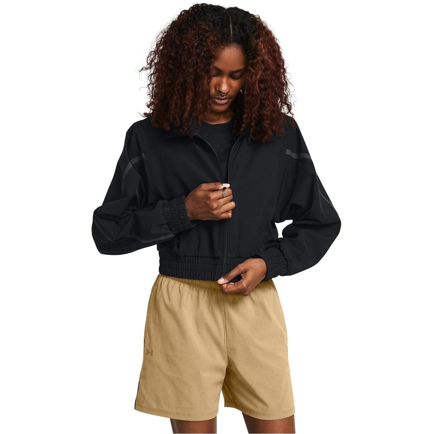 Under Armour Unstoppable Zip Neck High Collar Long Sleeve Athletic Top