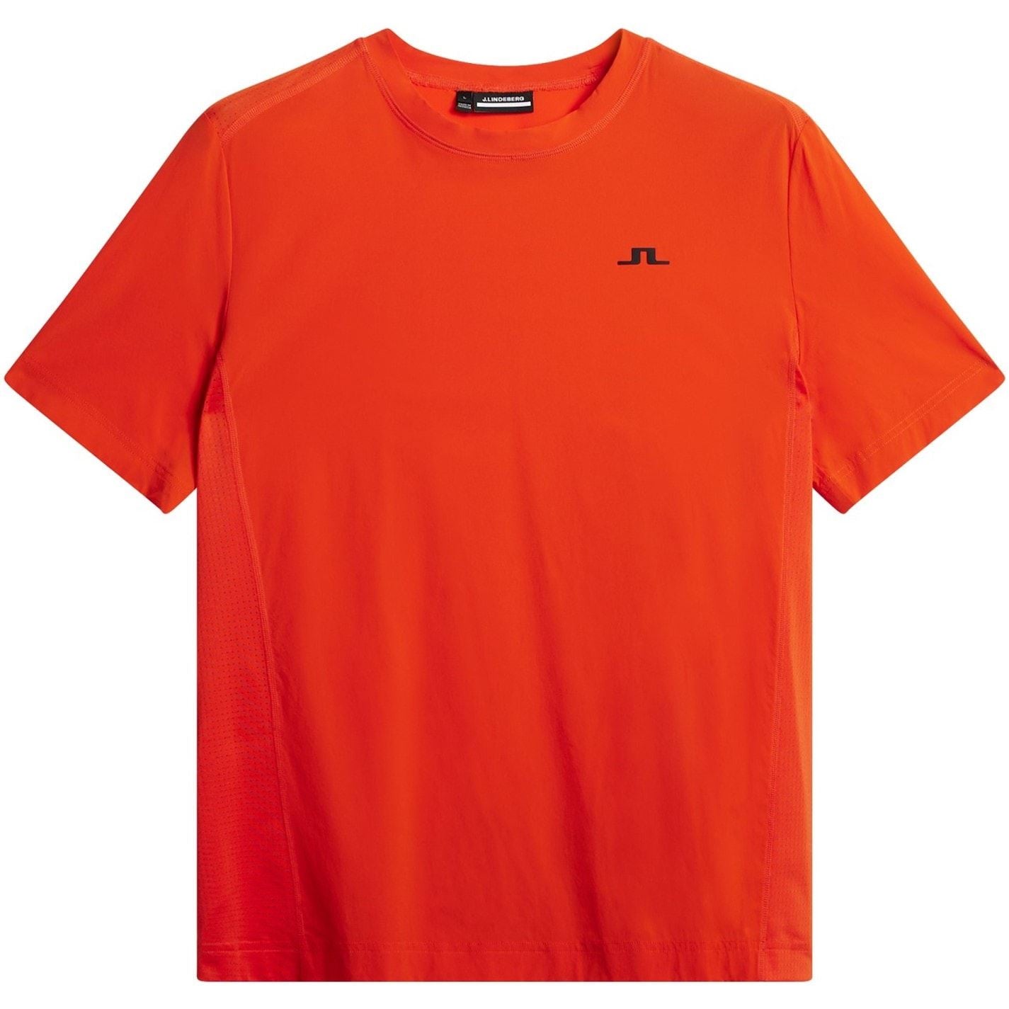 J Lindeberg Golf Junior Lind Tom Pro Regular Fit T Shirt Tangerine Tango Size Options