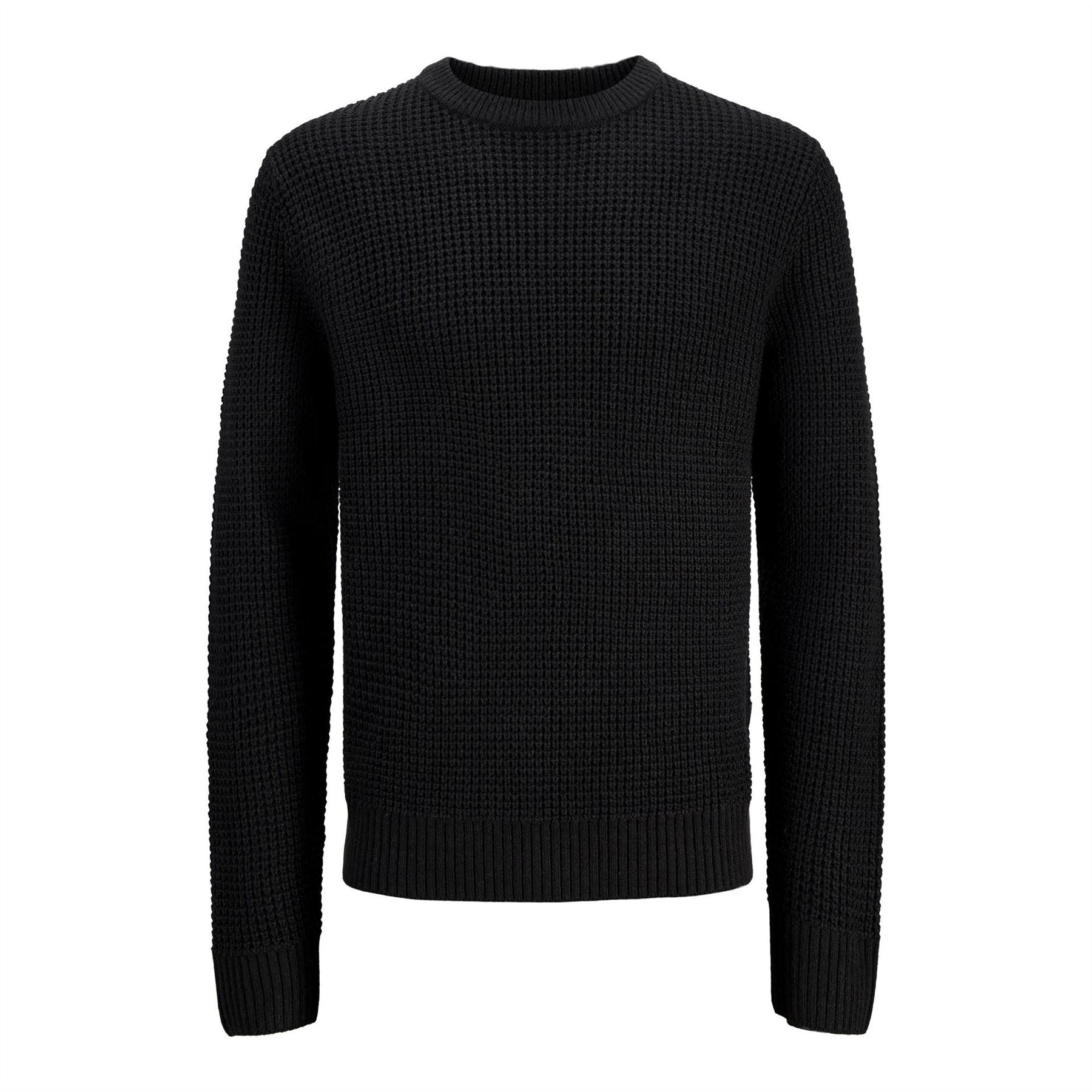 Jack and Jones Crew Neck Ribbed Collar Long Sleeve Sweater