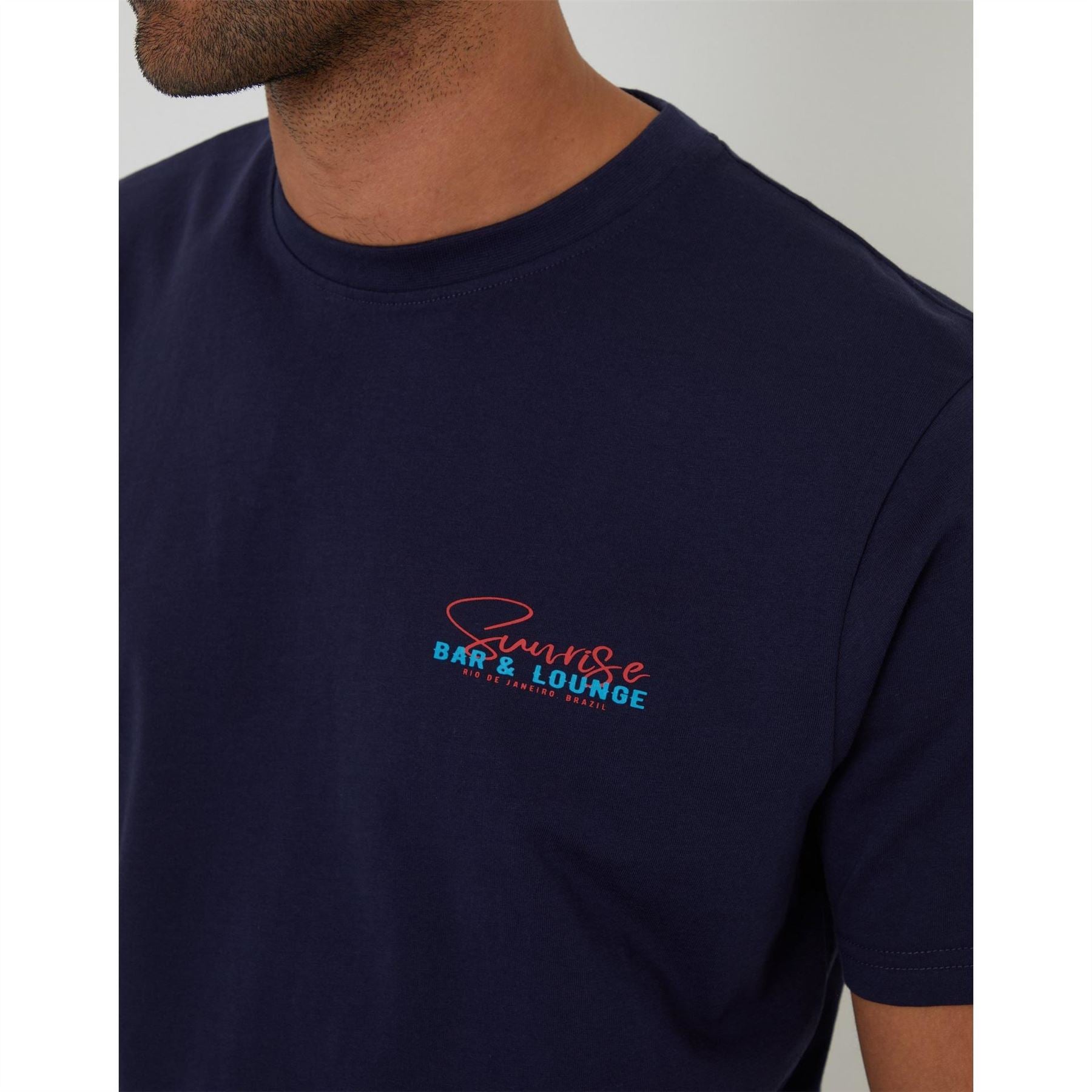Threadbare Regular Fit Lettering Crew Neck T-Shirt