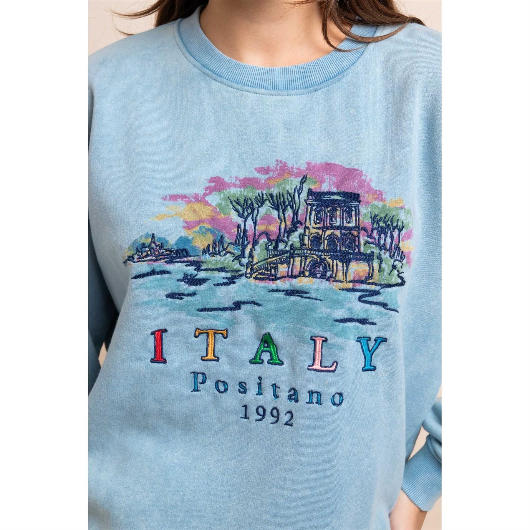 Daisy Street Crew Neck Relaxed Fit Sweatshirt